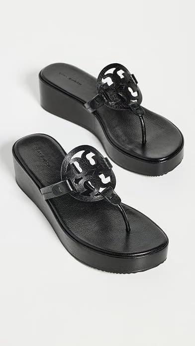 Tory Burch Women's Miller Wedge Sandals 25mm