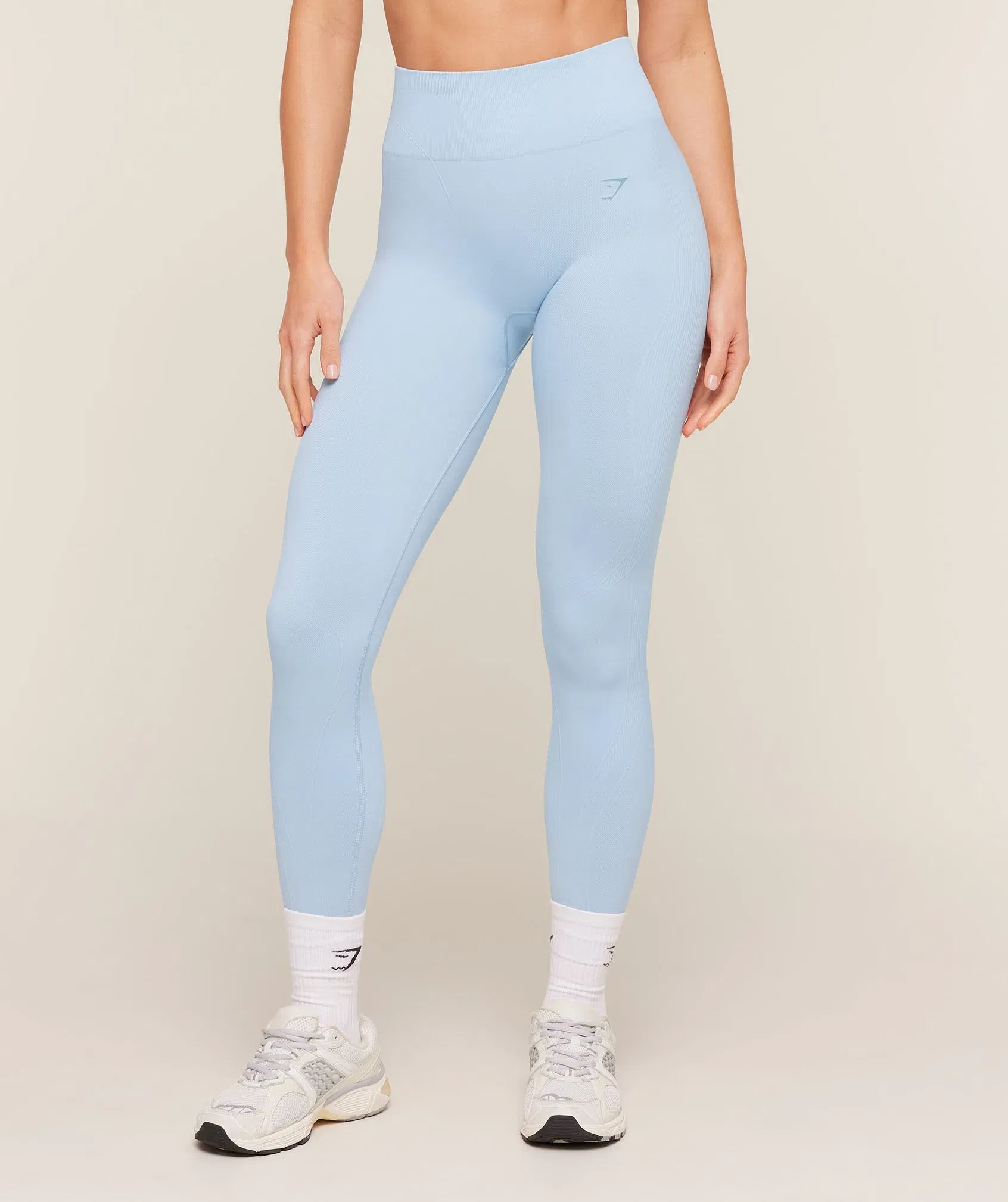 Women's Gymshark Poise Seamless Leggings Chilled Blue