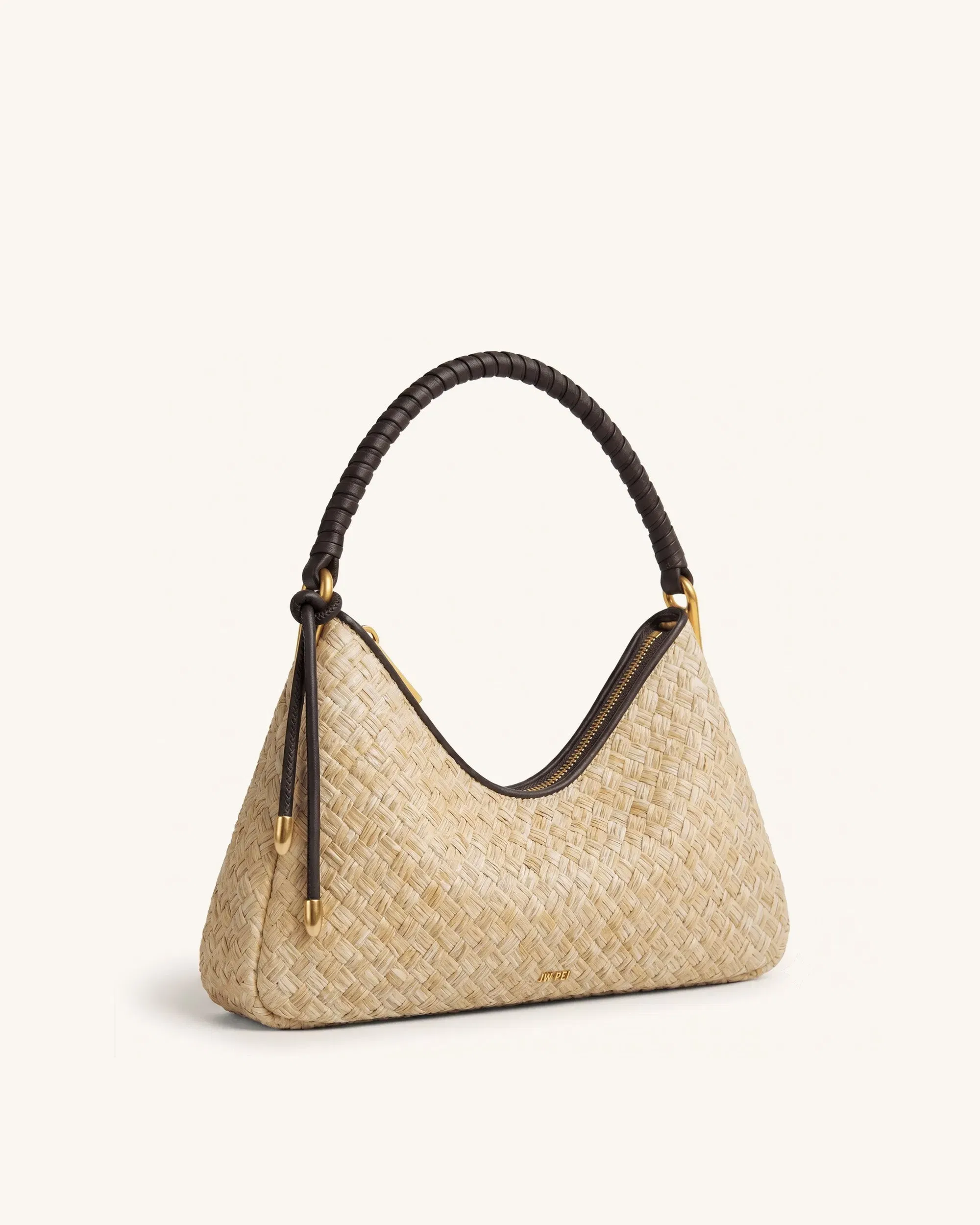 Jw Pei Lorena Faux Straw Shoulder Bag Brown