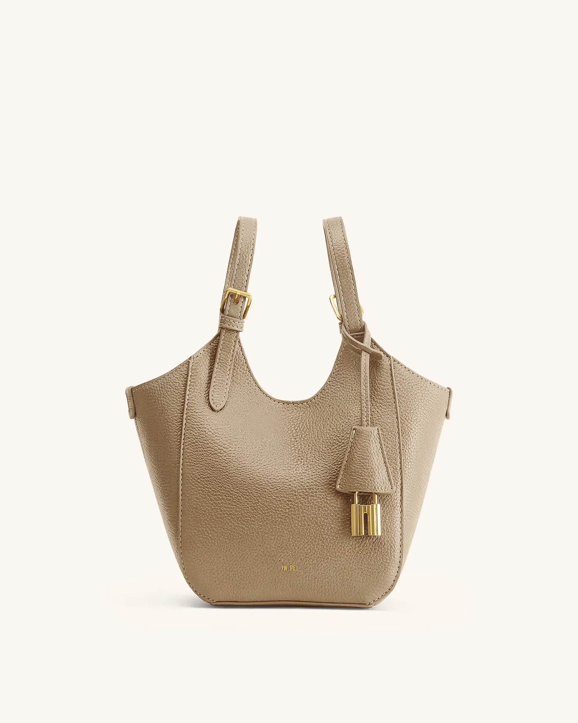 Jw Pei Ines Padlock Tote Bag Gray Beige