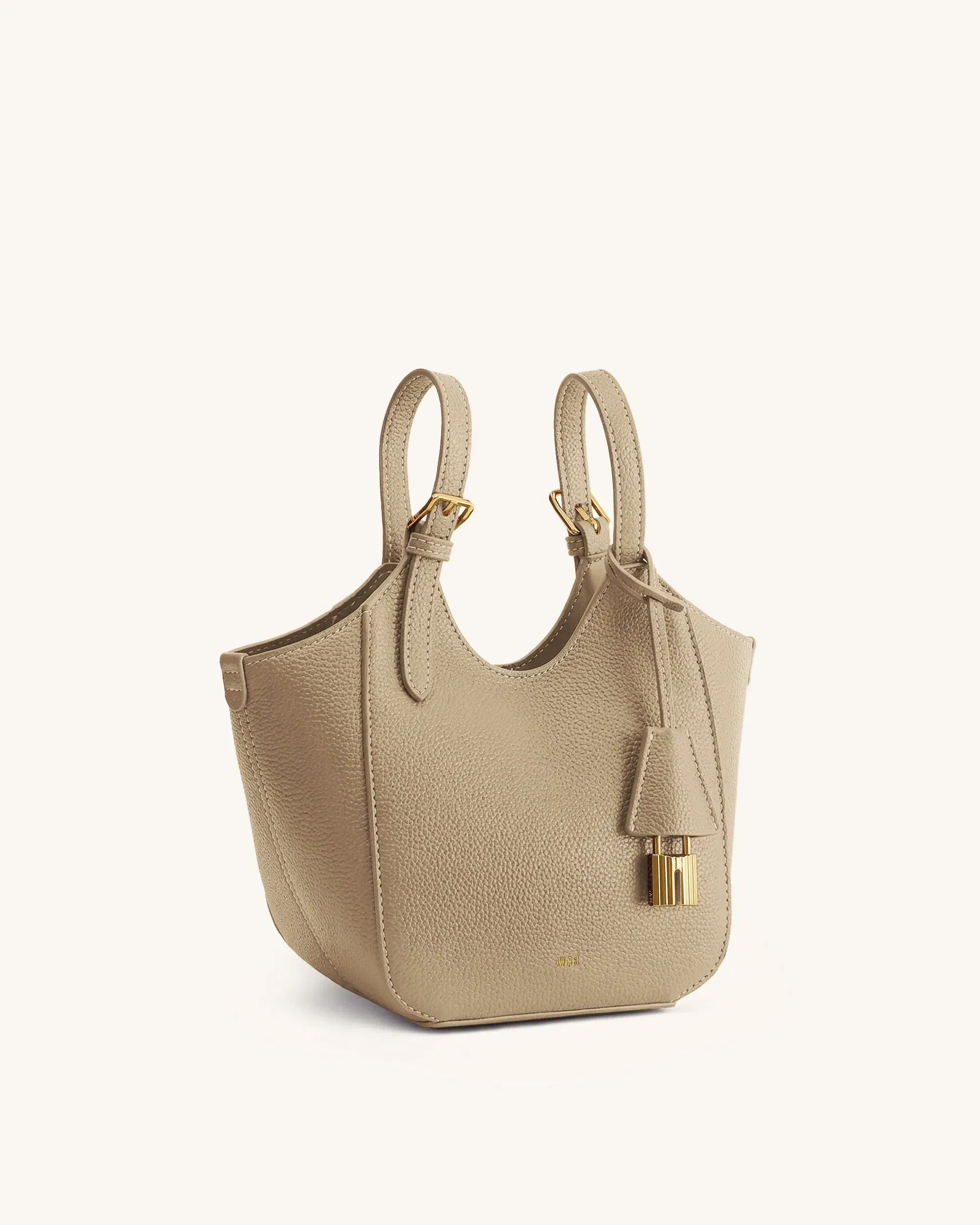 Jw Pei Ines Padlock Tote Bag Gray Beige