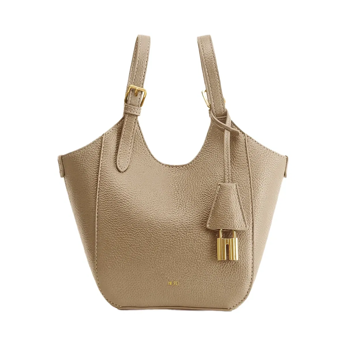 Jw Pei Ines Padlock Tote Bag Gray Beige