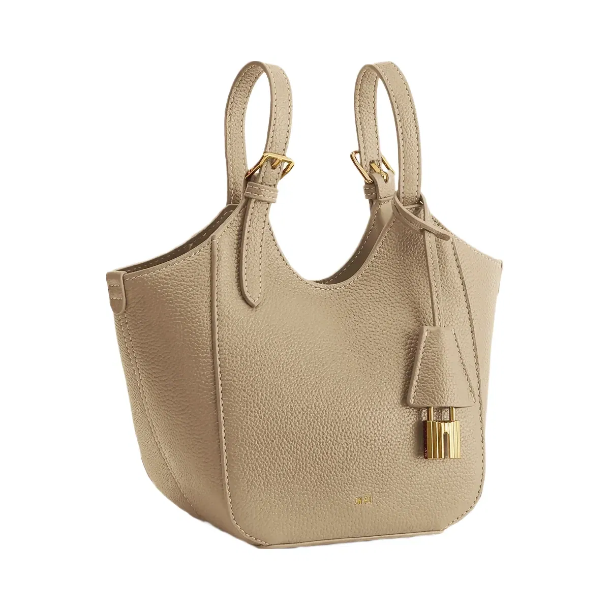 Jw Pei Ines Padlock Tote Bag Gray Beige