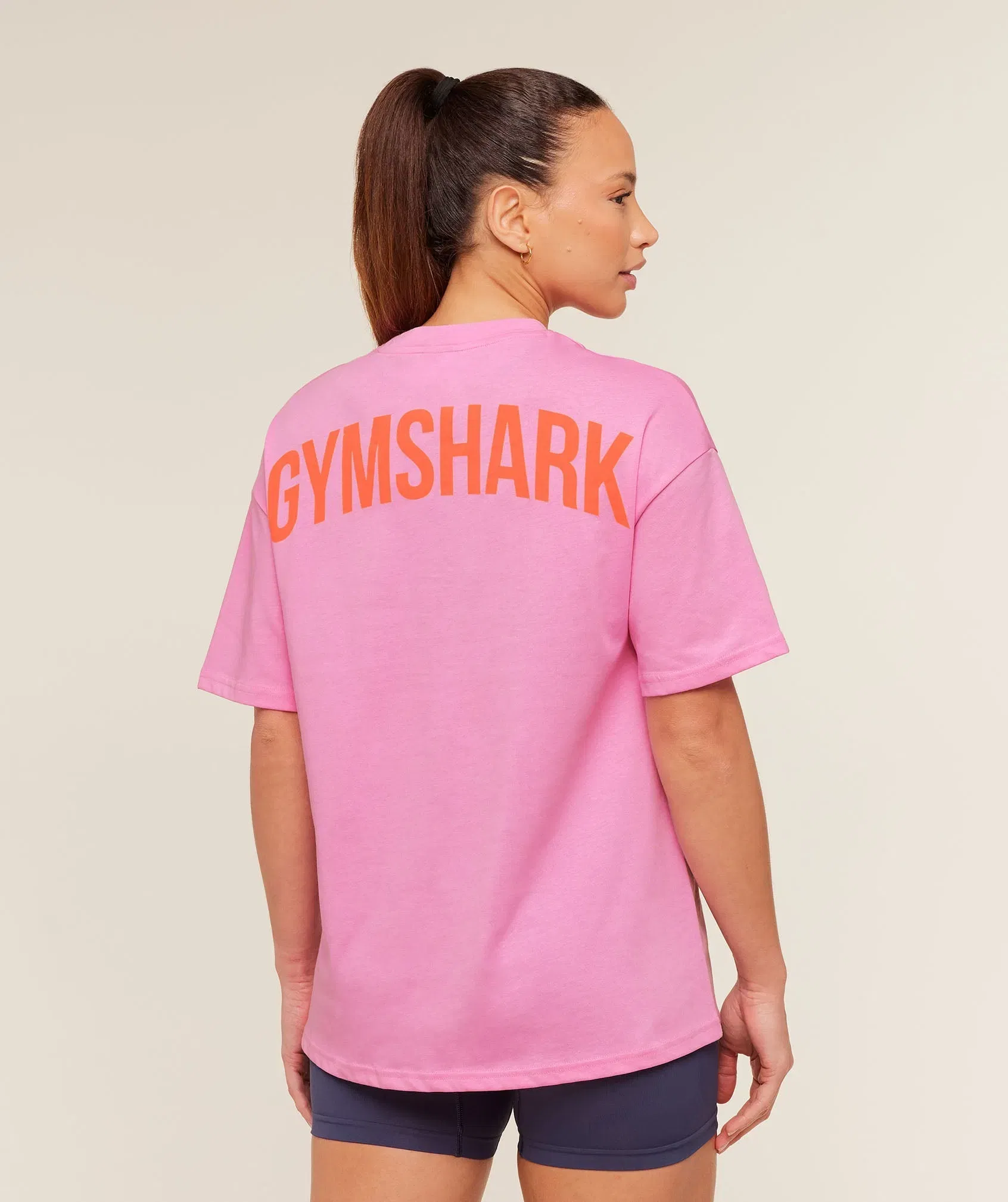 Women's Gymshark Gs Power Oversized T-Shirt Focus Pink
