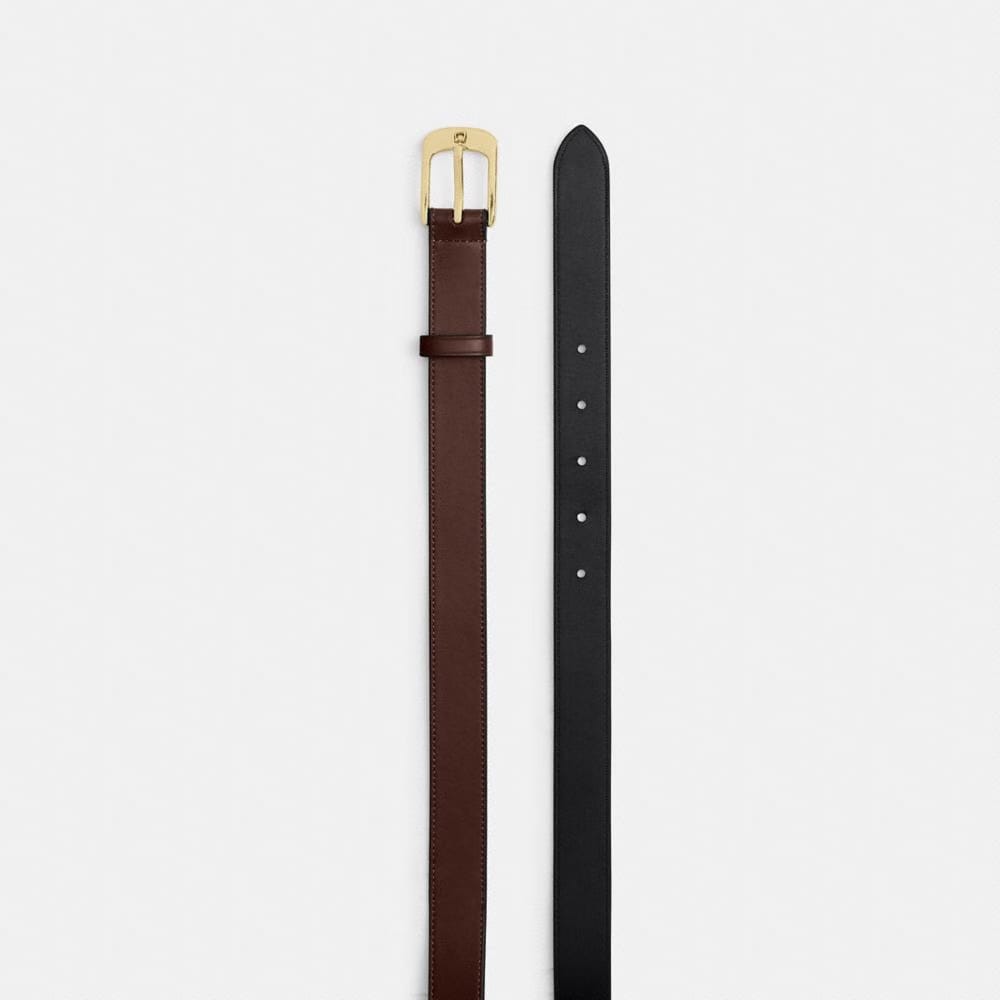 Coach C Harness Buckle Belt, 25 Mm Gold Maple