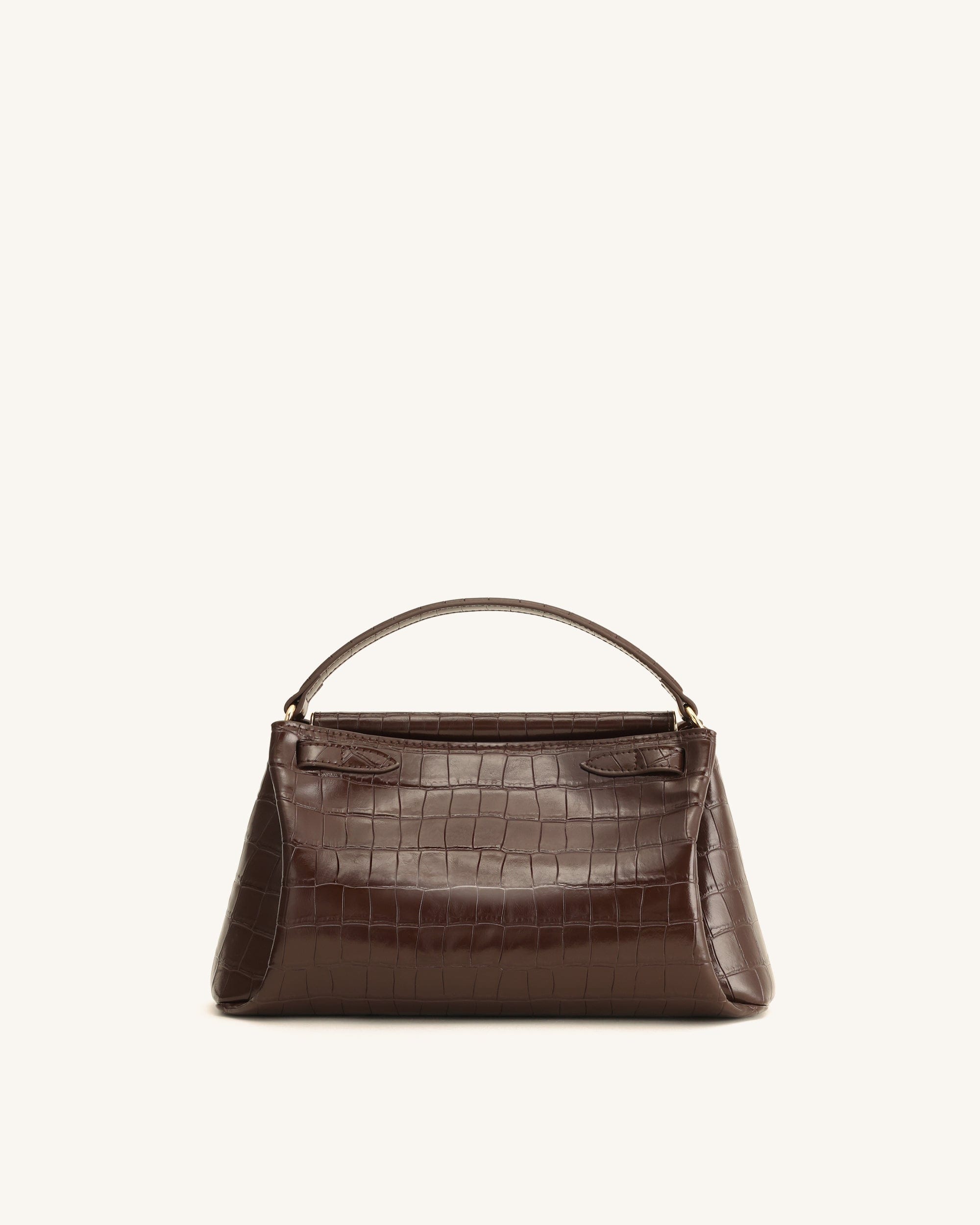 Jw Pei Carmen Top Handle Bag Dark Brown Croc