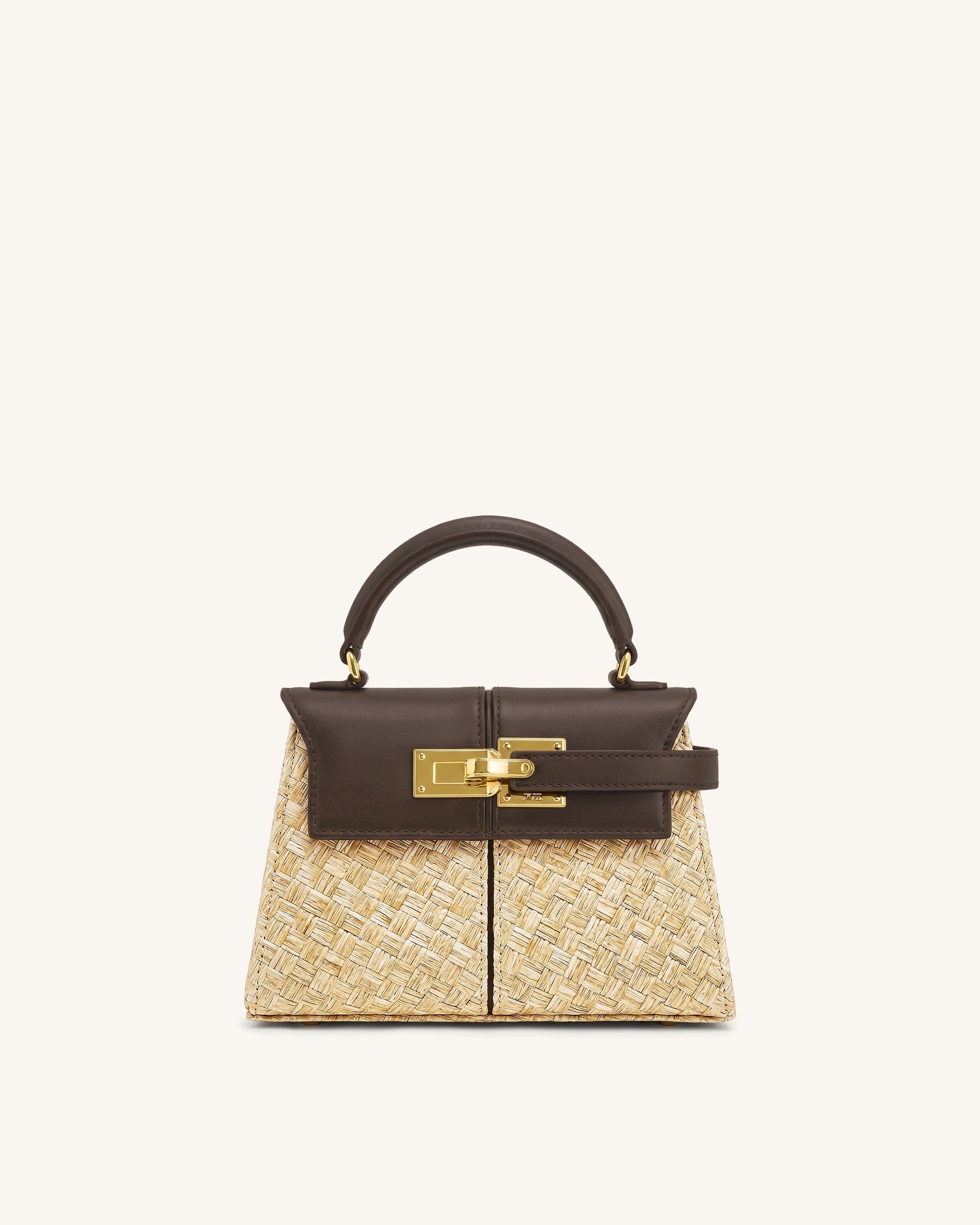 Jw Pei Elise Faux Straw Handbag Brown