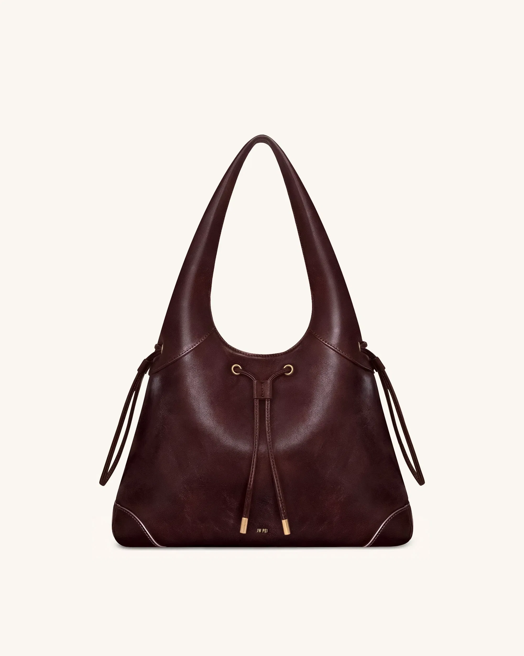 Jw Pei Celandra Drawstring Hobo Bag Deep Burgundy
