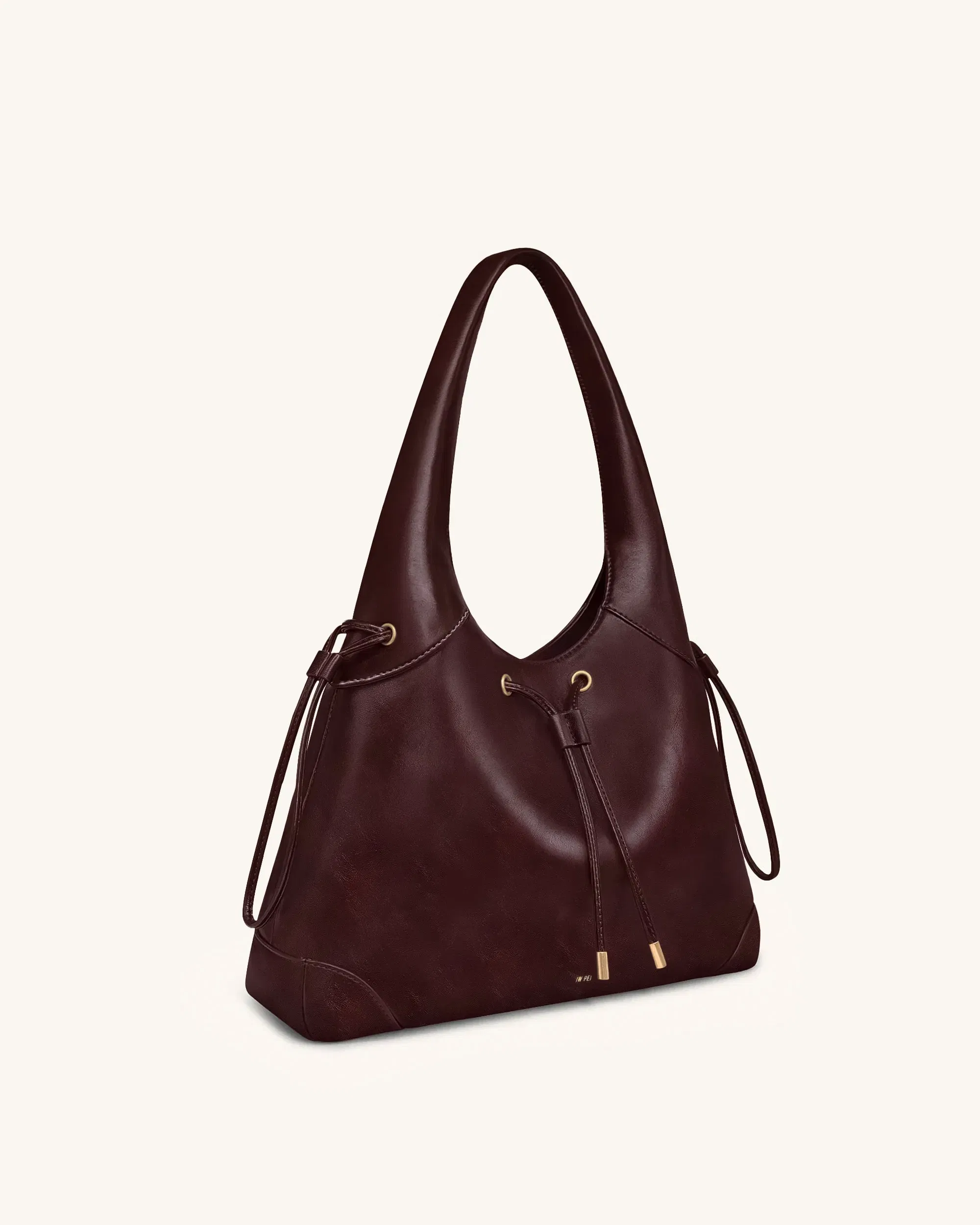 Jw Pei Celandra Drawstring Hobo Bag Deep Burgundy