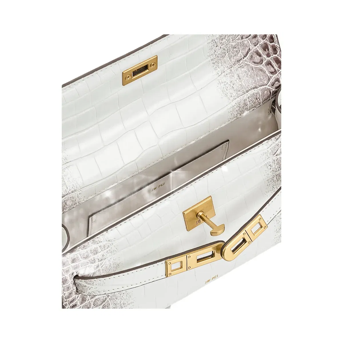 Jw Pei Noor Top Handle Bag White Croc