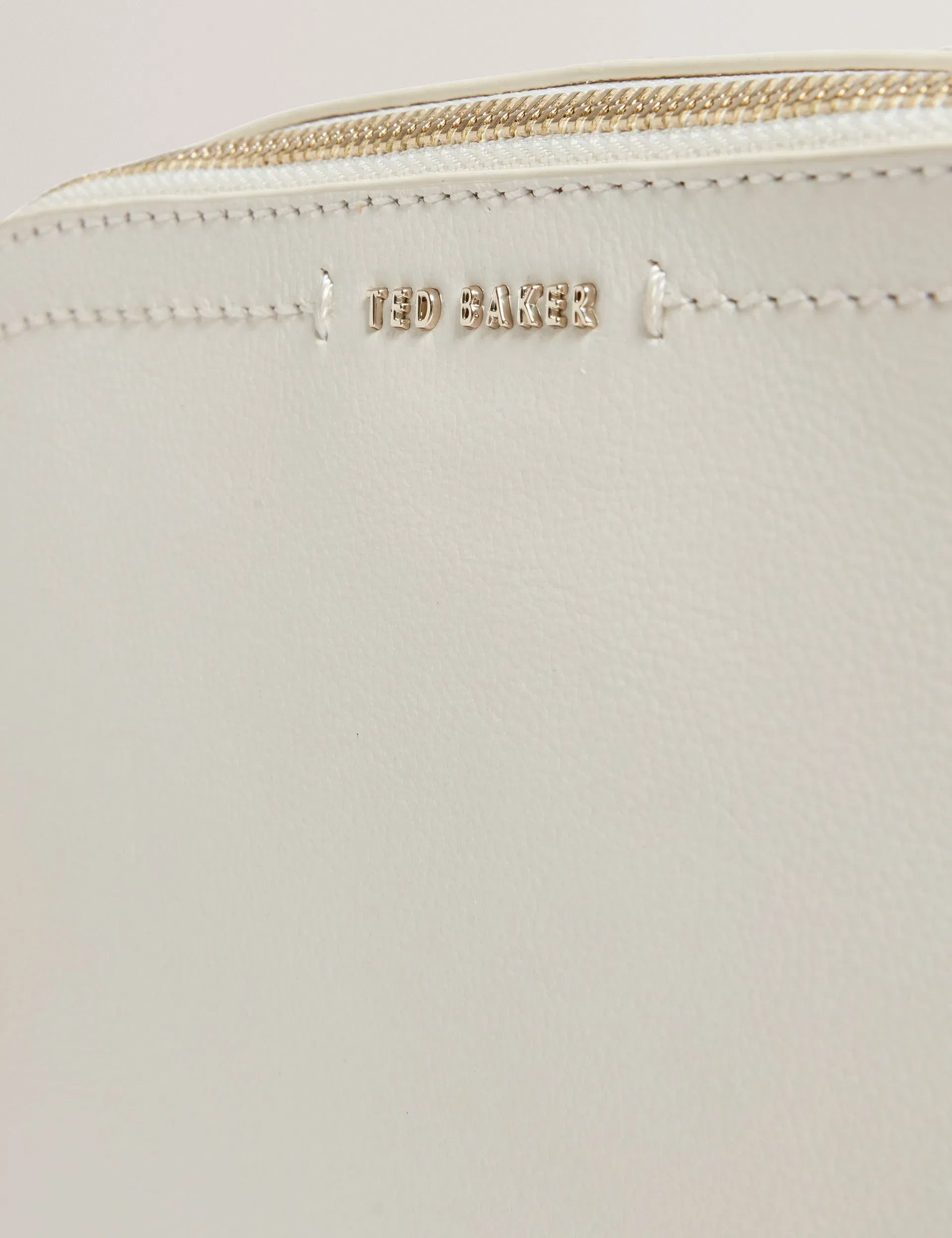Ted Baker Luceele Logo Webbing Leather Crossbody Camera Bag Ivory Women's