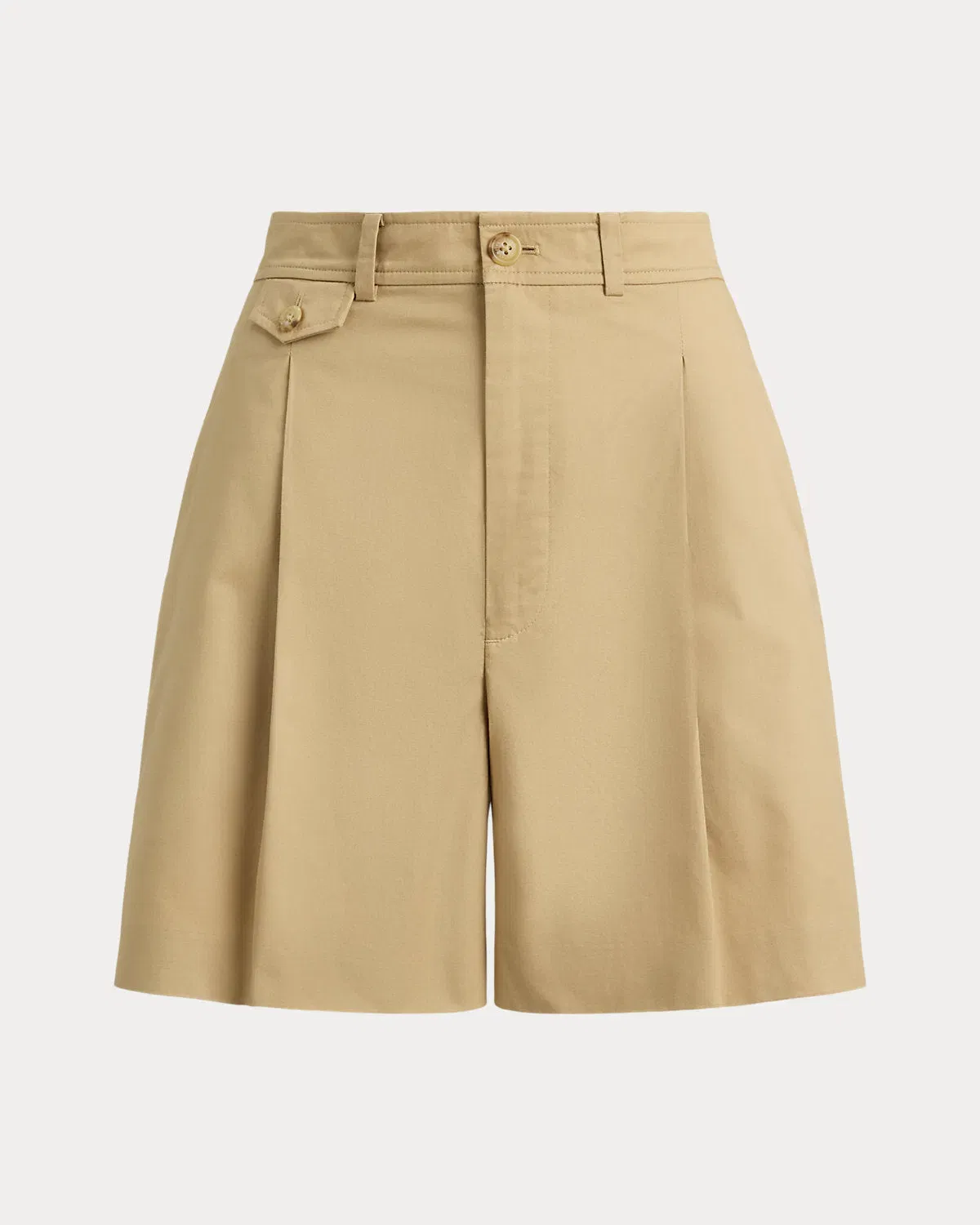Ralph Lauren Pleated Cotton Twill WideLeg Short