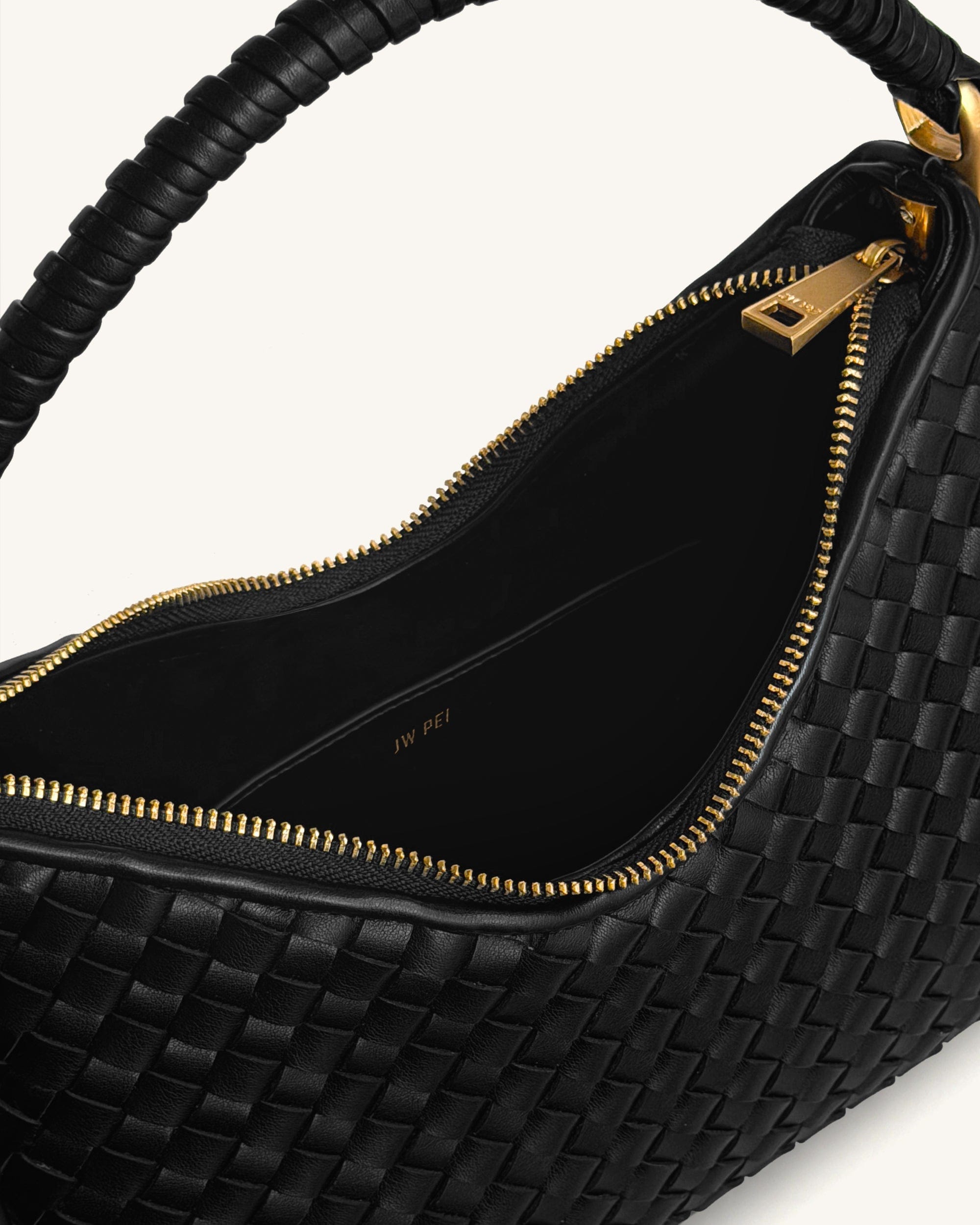 Jw Pei Lorena Woven Shoulder Bag Black