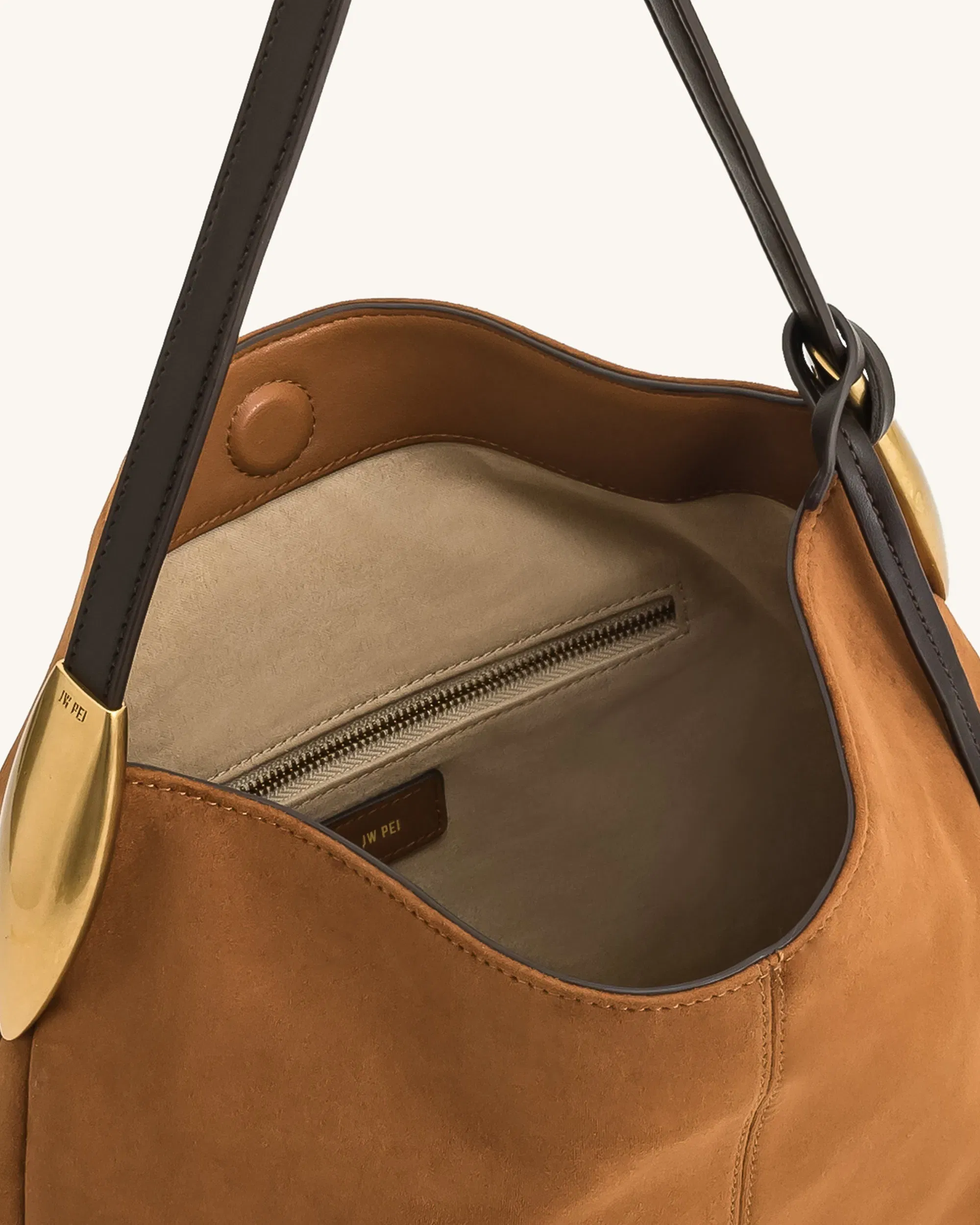 Jw Pei Nina Metal Charm Hobo Bag Brown