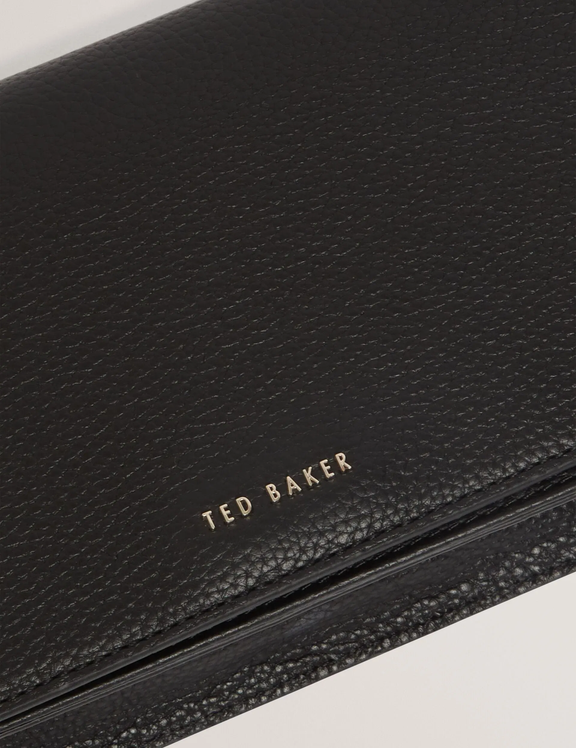 Ted Baker Twyyla Leather Foldover Baguette Shoulder Bag Black Women's