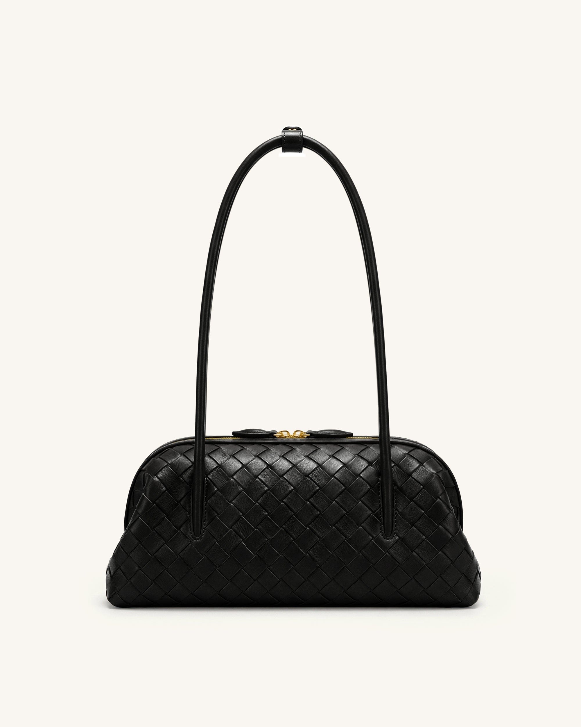 Jw Pei Aveline Woven Textured Shoulder Bag Black