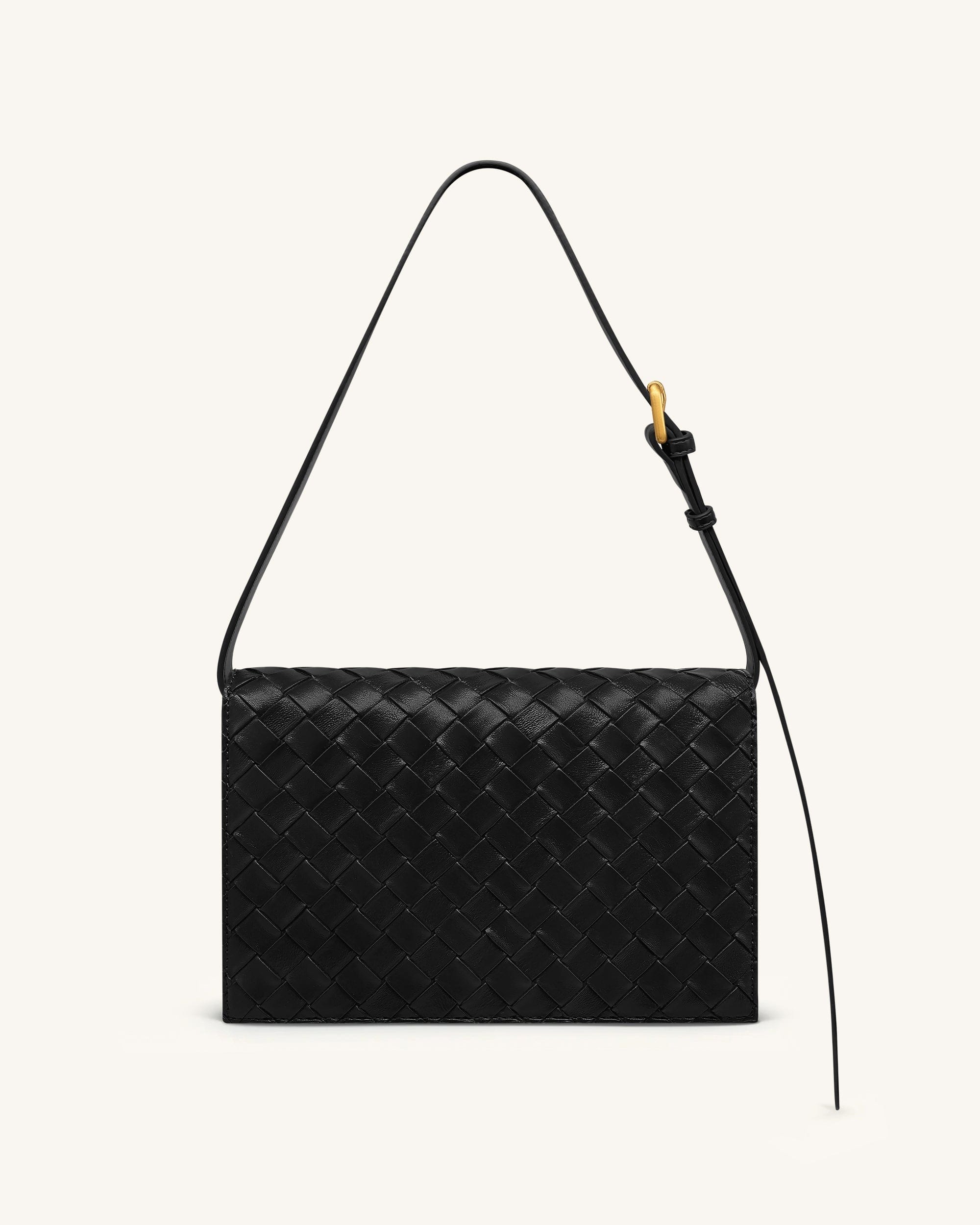 Jw Pei Clio Woven Textured Envelope Crossbody Bag Black