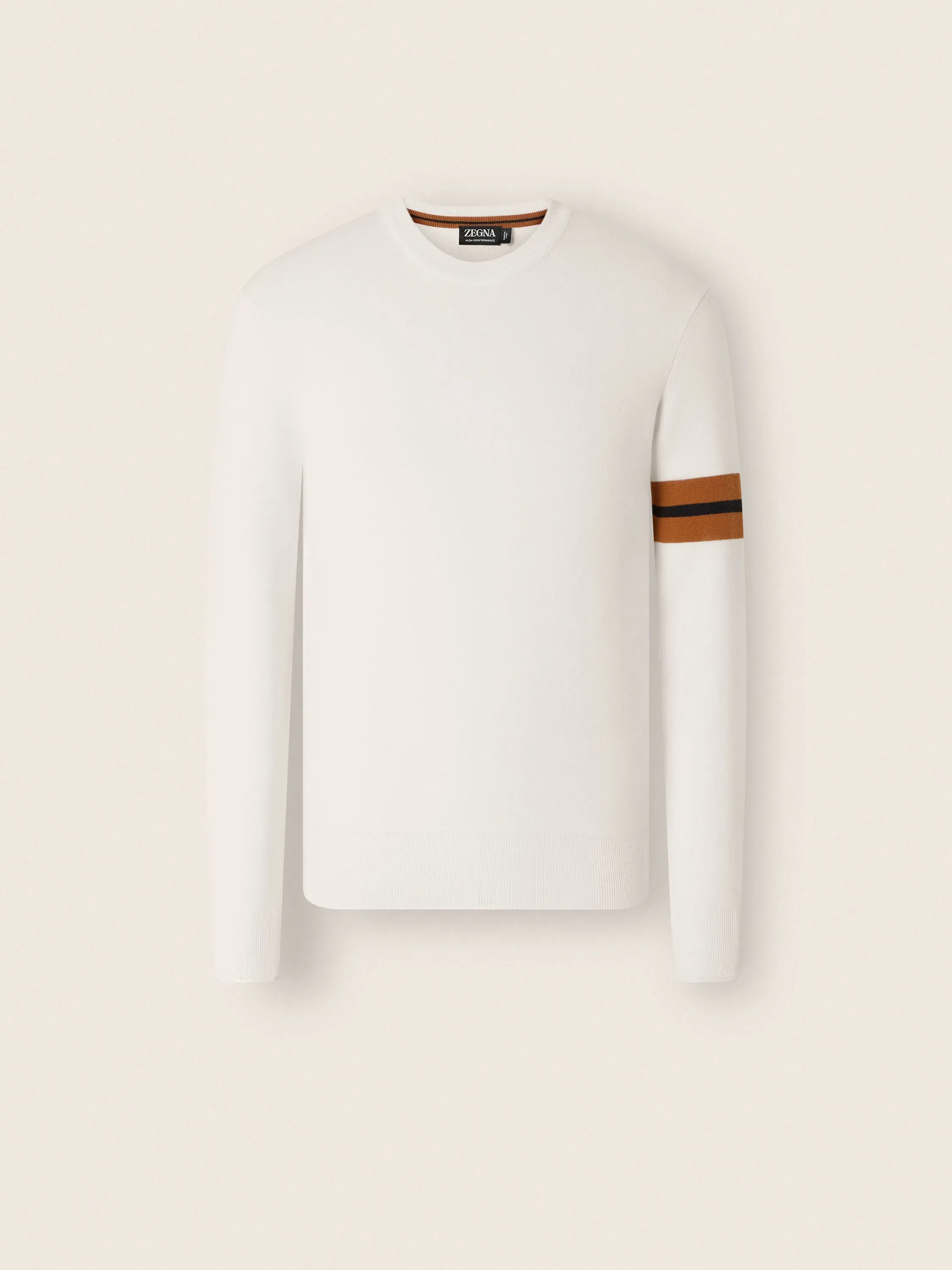 Zegna White High Performance Wool Crewneck