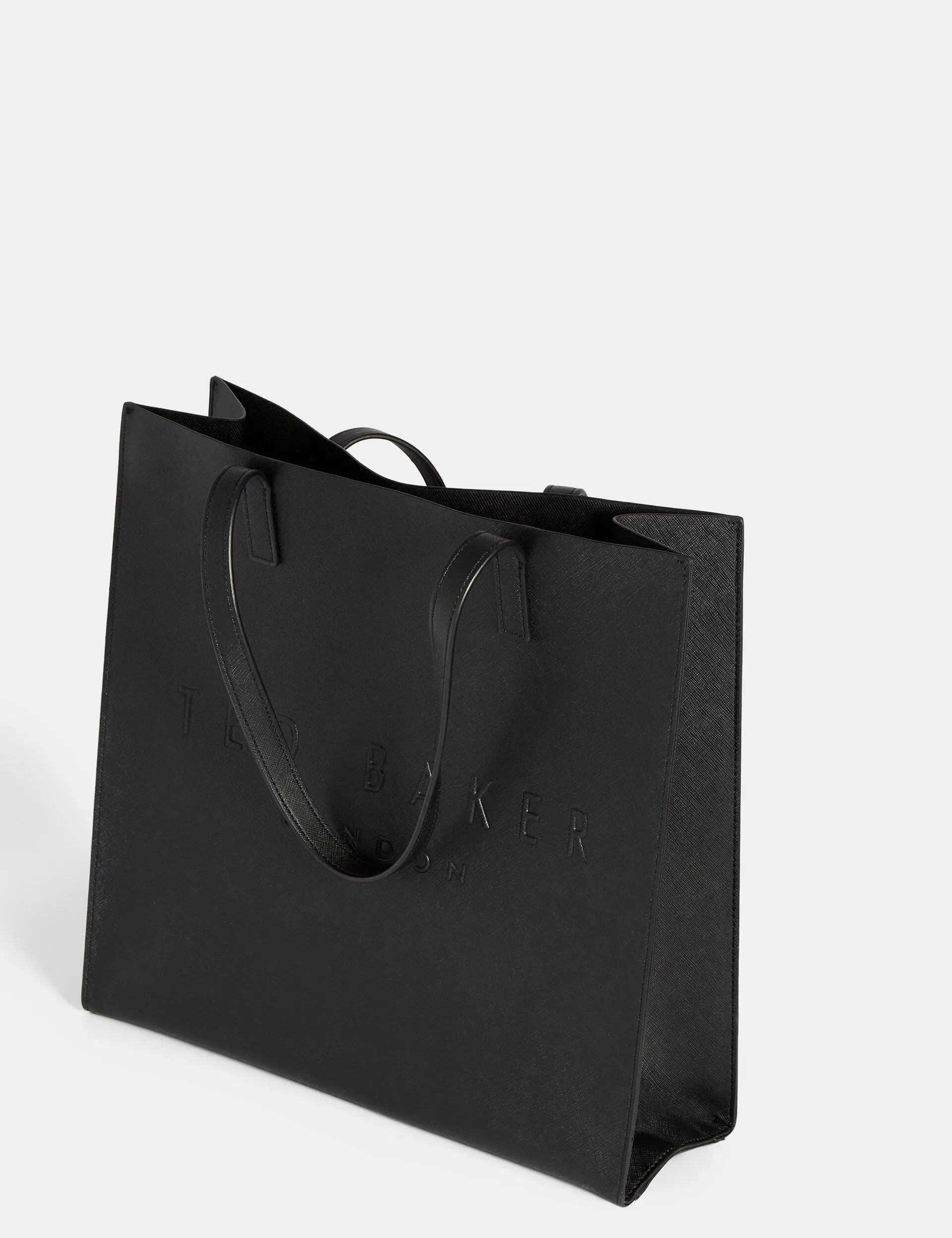 Ted Baker Soocon Crosshatch Faux Leather Icon Tote Bag Black Women's