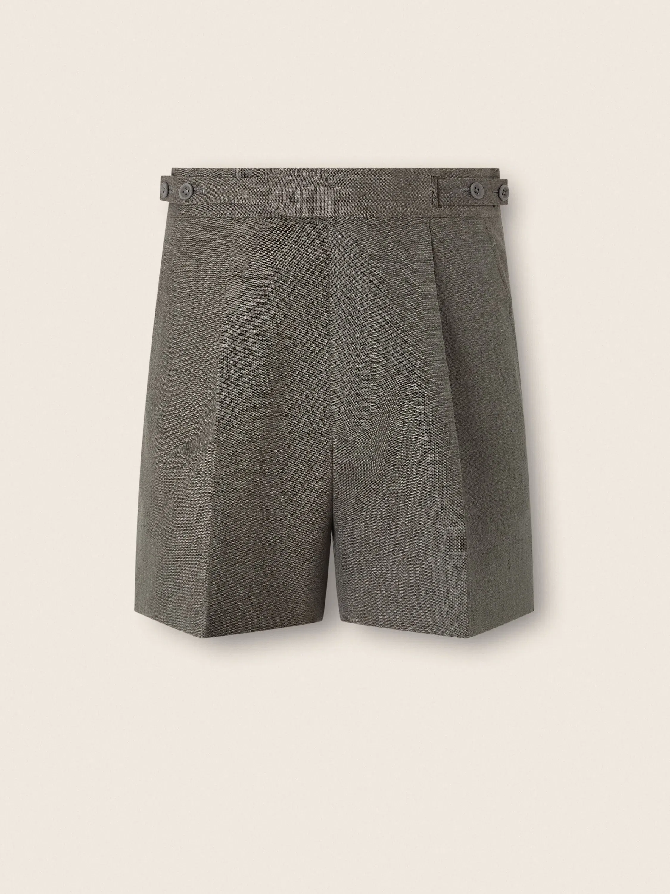 Zegna Dark Taupe Silk Shorts