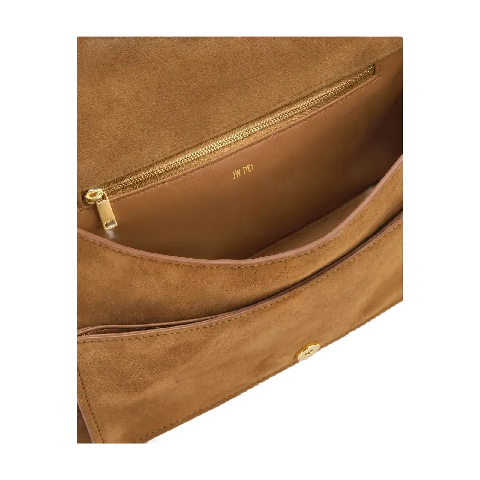 Jw Pei Avery Fringe Faux Suede Shoulder Bag Brown