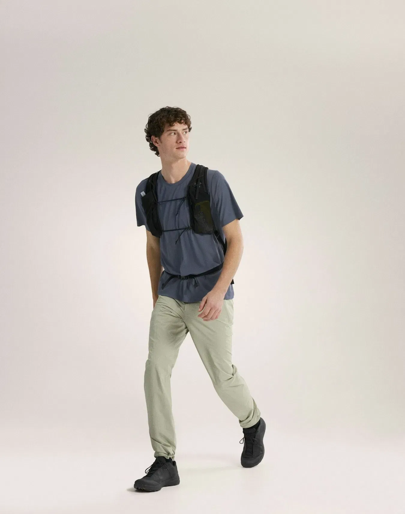Arc'teryx Cormac Crew Neck Shirt SS Men's Dk Stratus