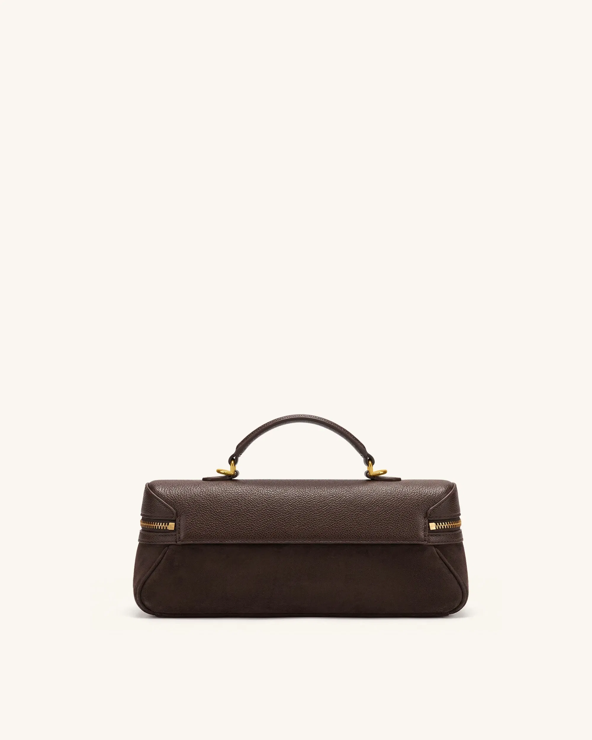 Jw Pei Cleo Faux Suede Vanity Bag Dark Brown