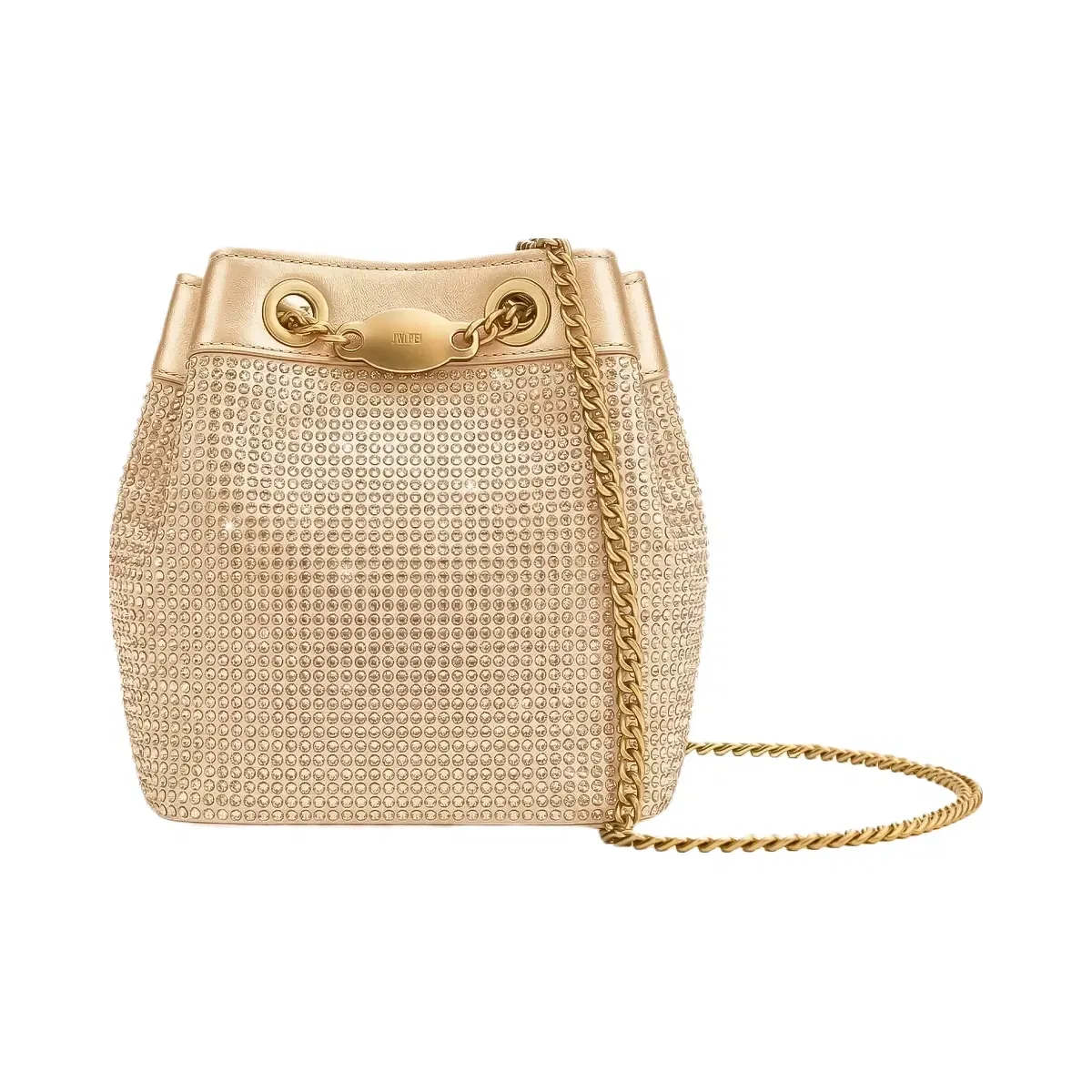Jw Pei Yara Artificial Crystal Bucket Bag Champagne