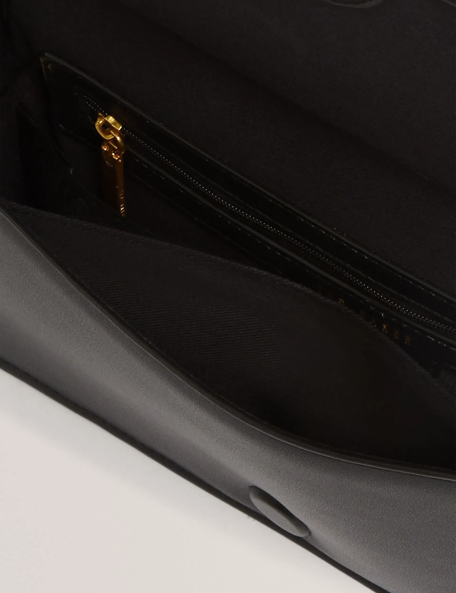 Ted Baker Pettria Raffia Panel Foldover Baguette Shoulder Bag Black Women's