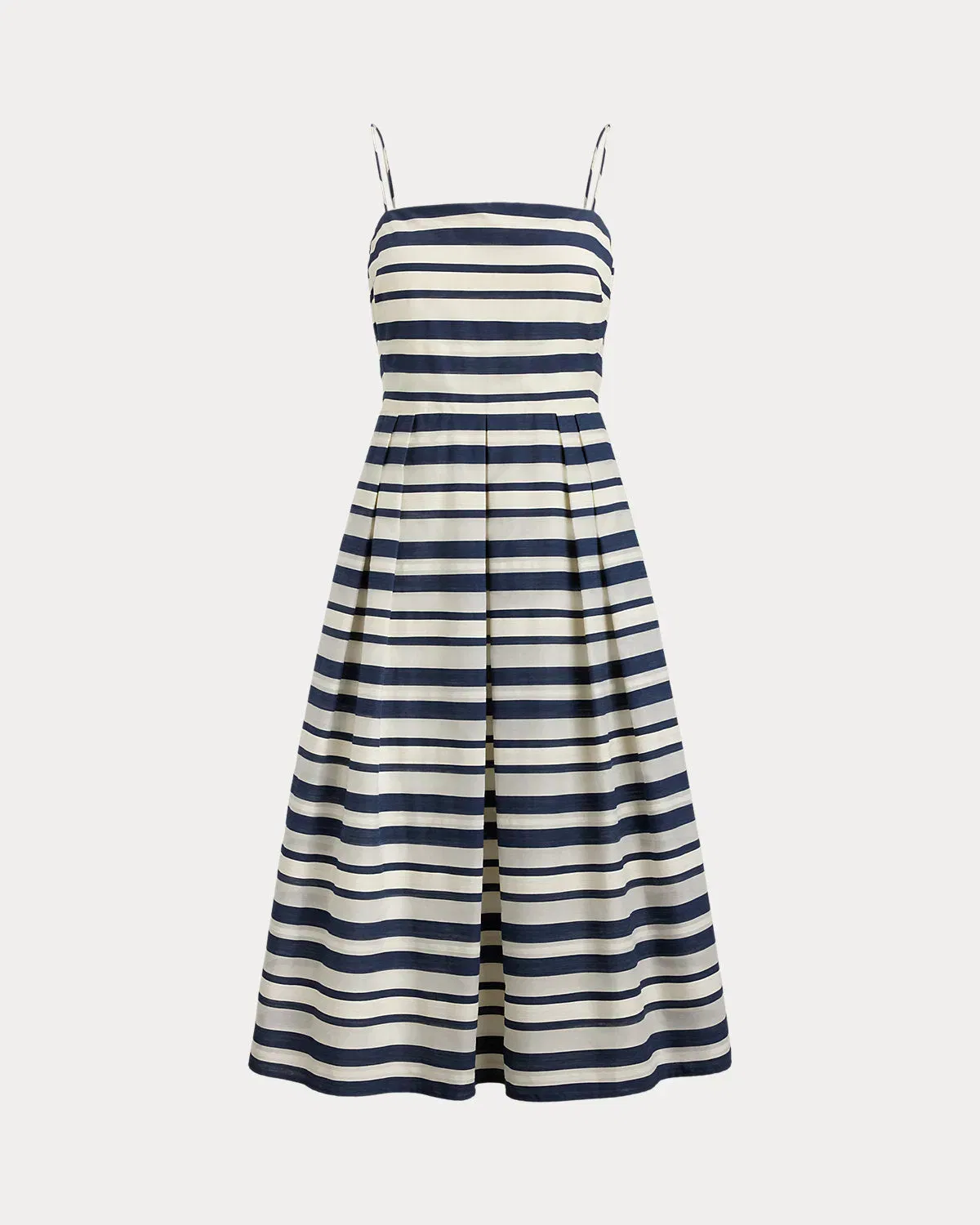 Ralph Lauren Striped Satin Sleeveless Cocktail Dress