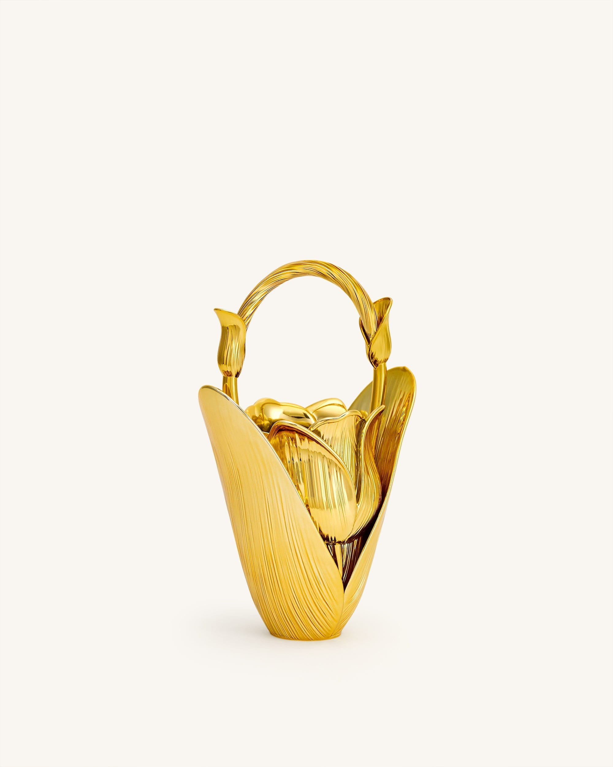 Jw Pei Ella Tulip Vase Top Handle Bag Gold