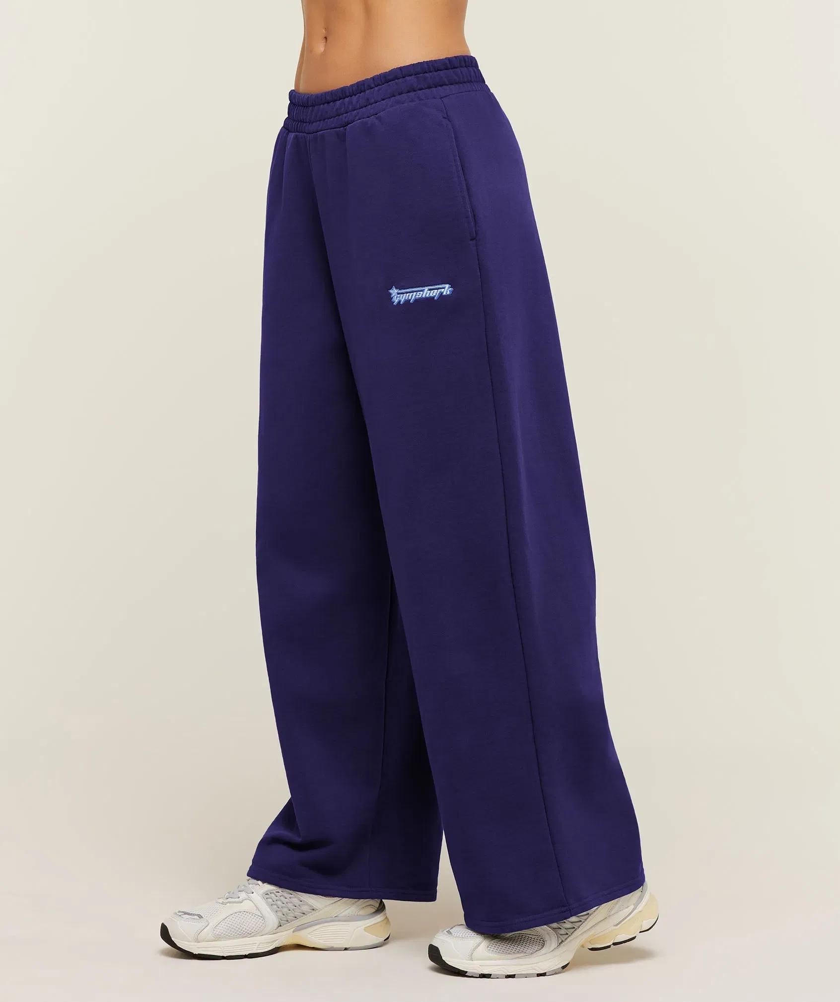 Women's Gymshark Script Embroidery Wide Leg Pants Focus Pink