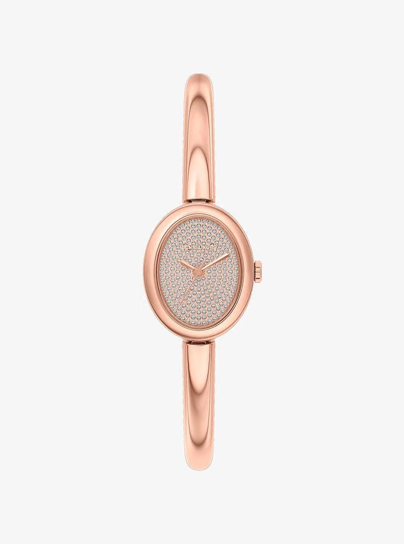 Michael Kors Petite Maude Rose Gold-Tone Bangle Watch