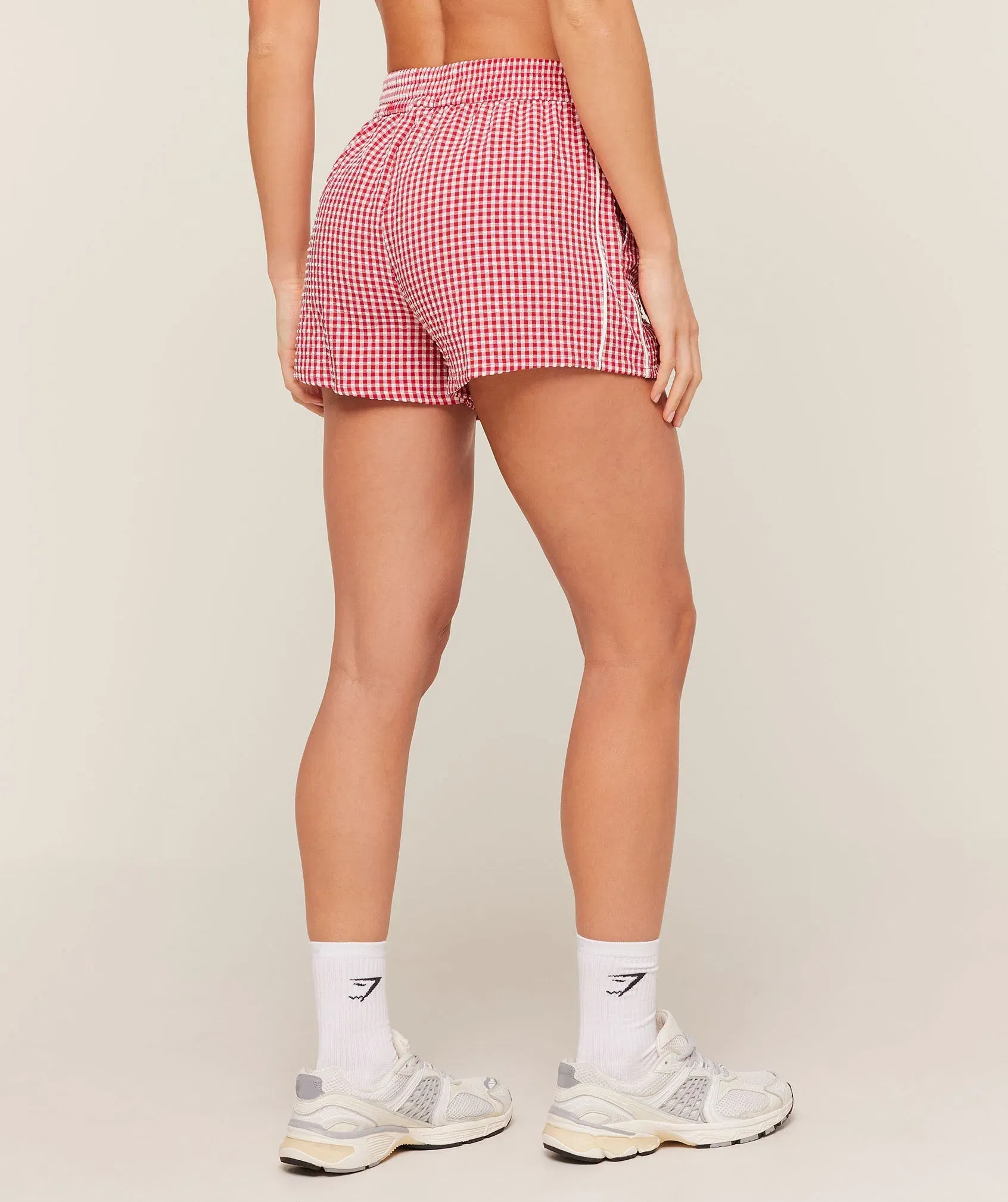 Women's Gymshark Gingham Shorts Carmine Red