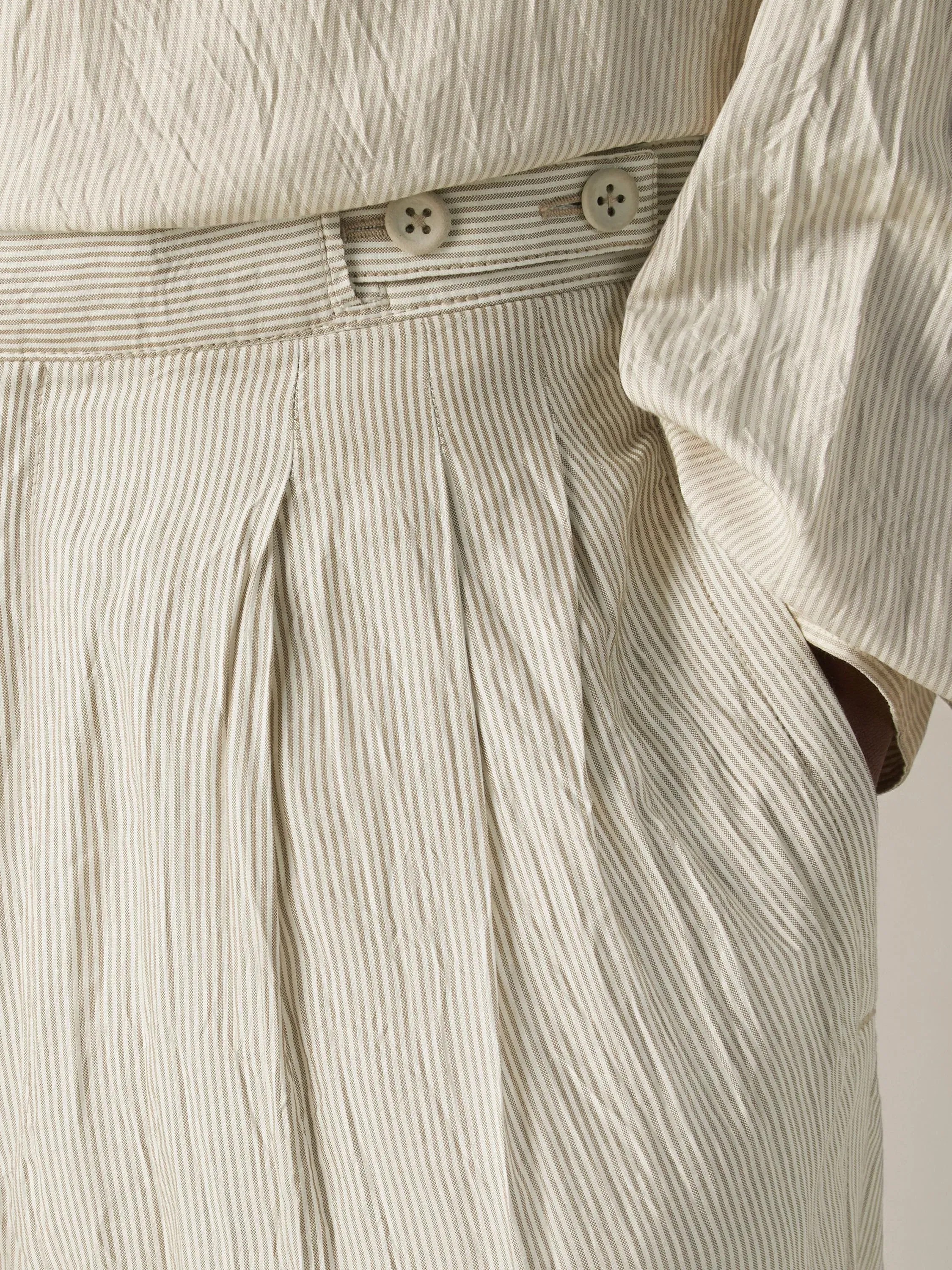 Zegna White And Light Grey Silk Pants