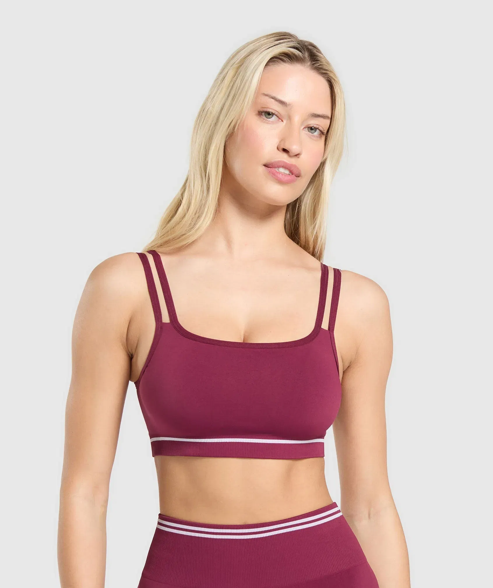 Women's Gymshark Contrast Seamless Sports Bra Strong Pink
