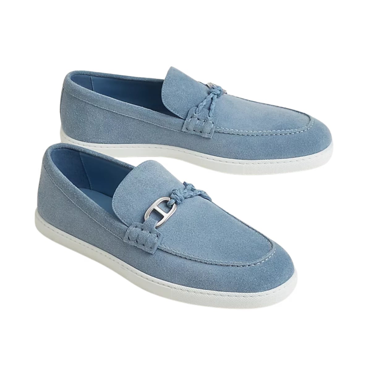 Hermès Ignacio loafers Bleu Jean suede