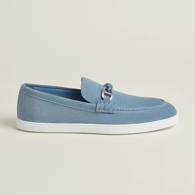 Hermès Ignacio loafers Bleu Jean suede