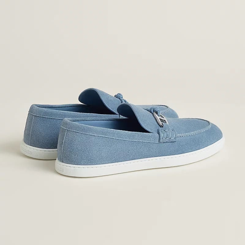 Hermès Ignacio loafers Bleu Jean suede