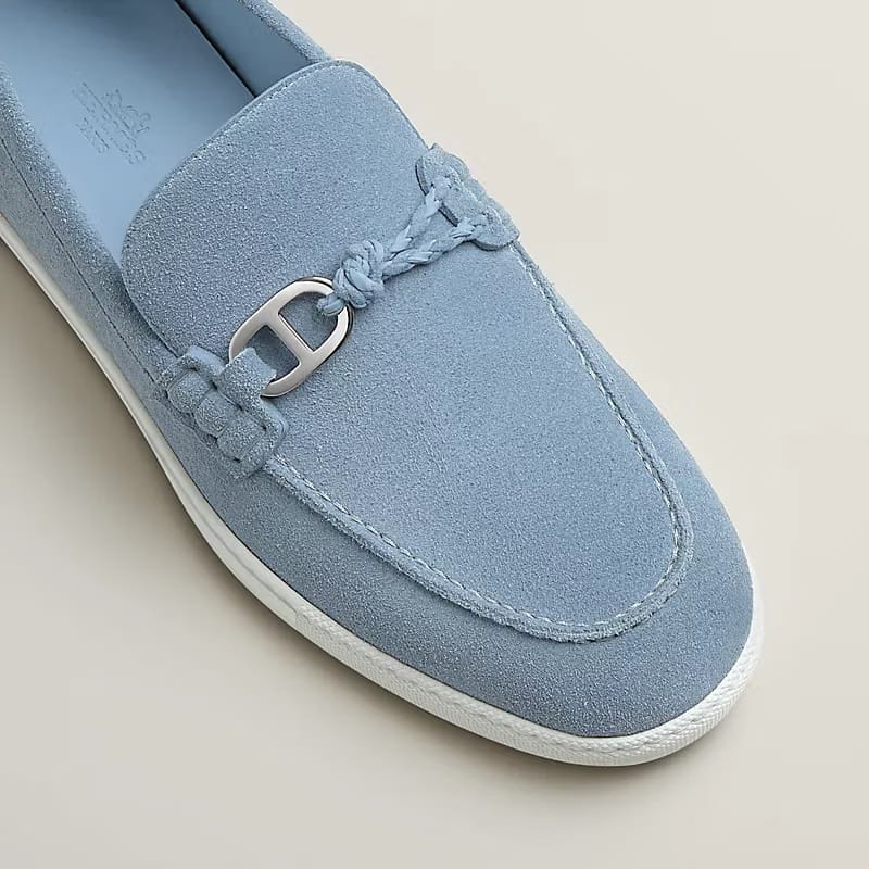 Hermès Ignacio loafers Bleu Jean suede
