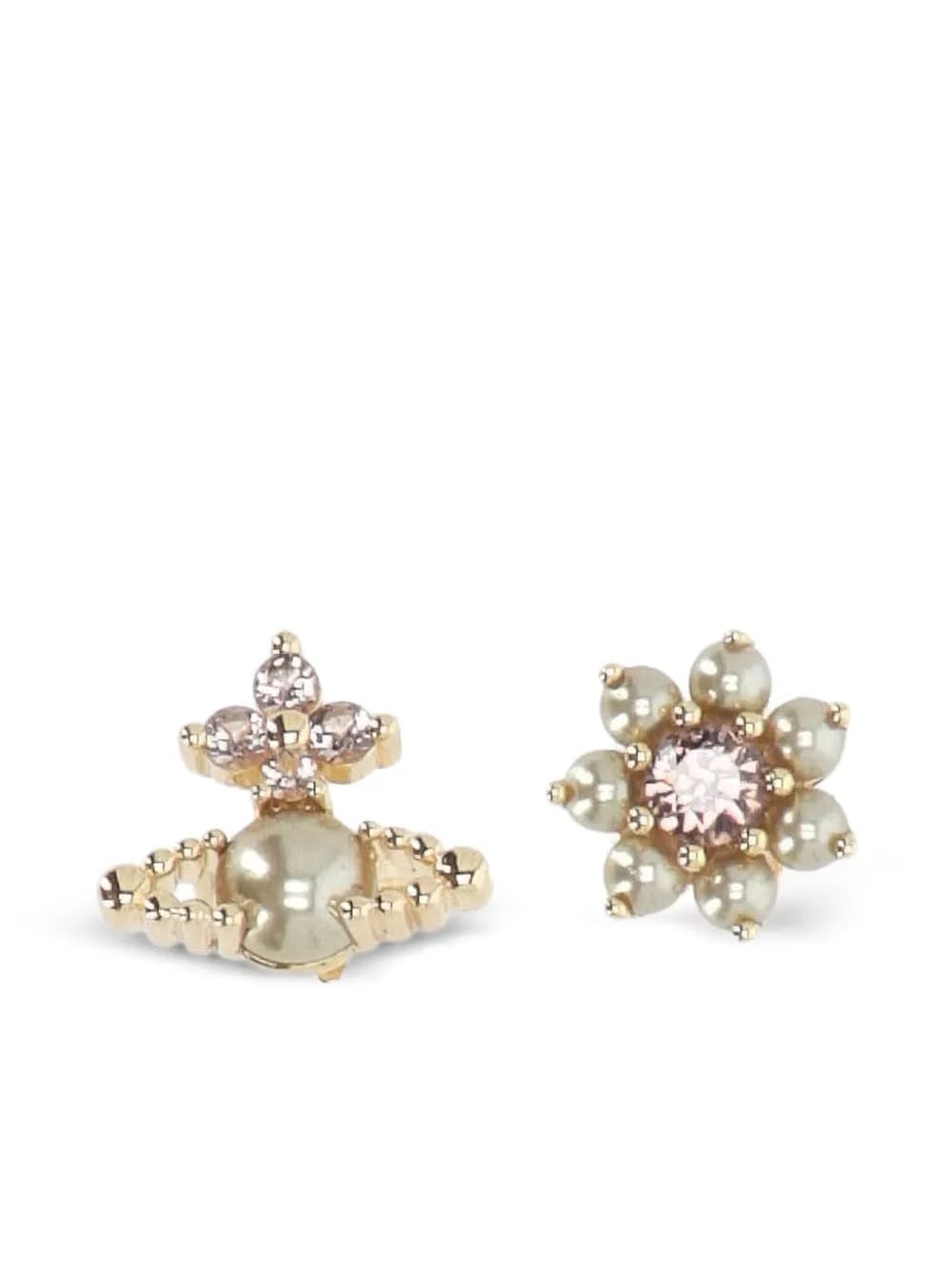 Orb flower earrings