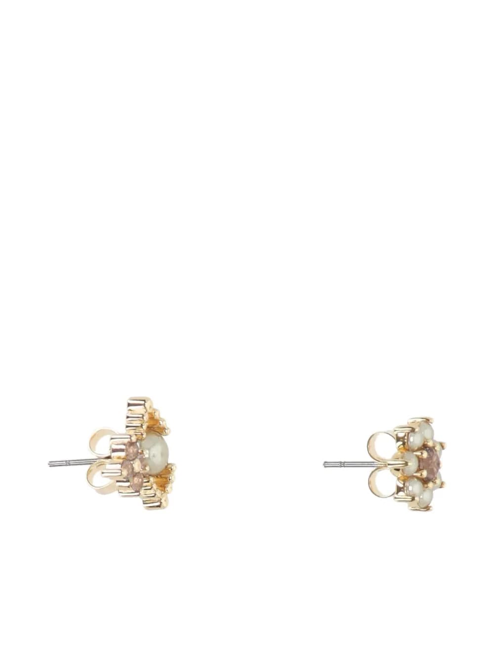 Orb flower earrings