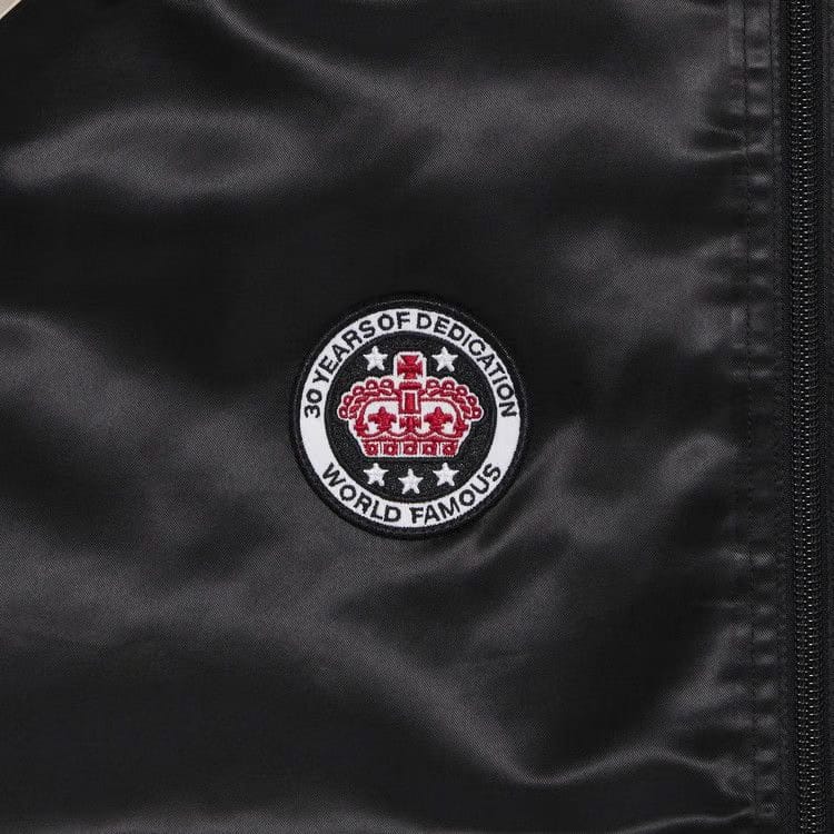 Supreme Satin Hooded Track Jacket Black