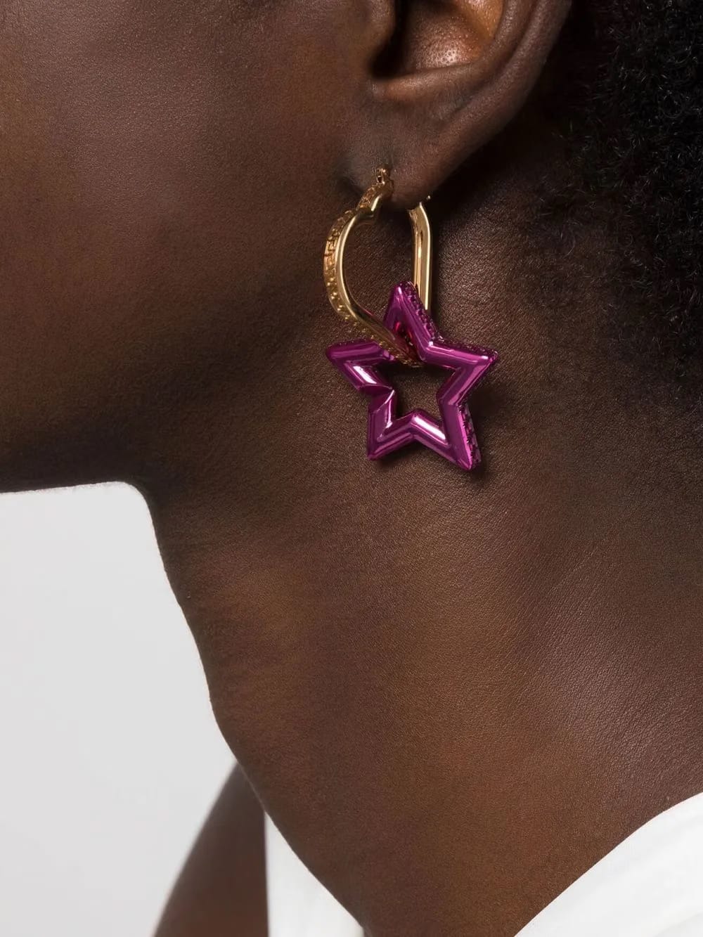 Greca star-shaped drop earrings