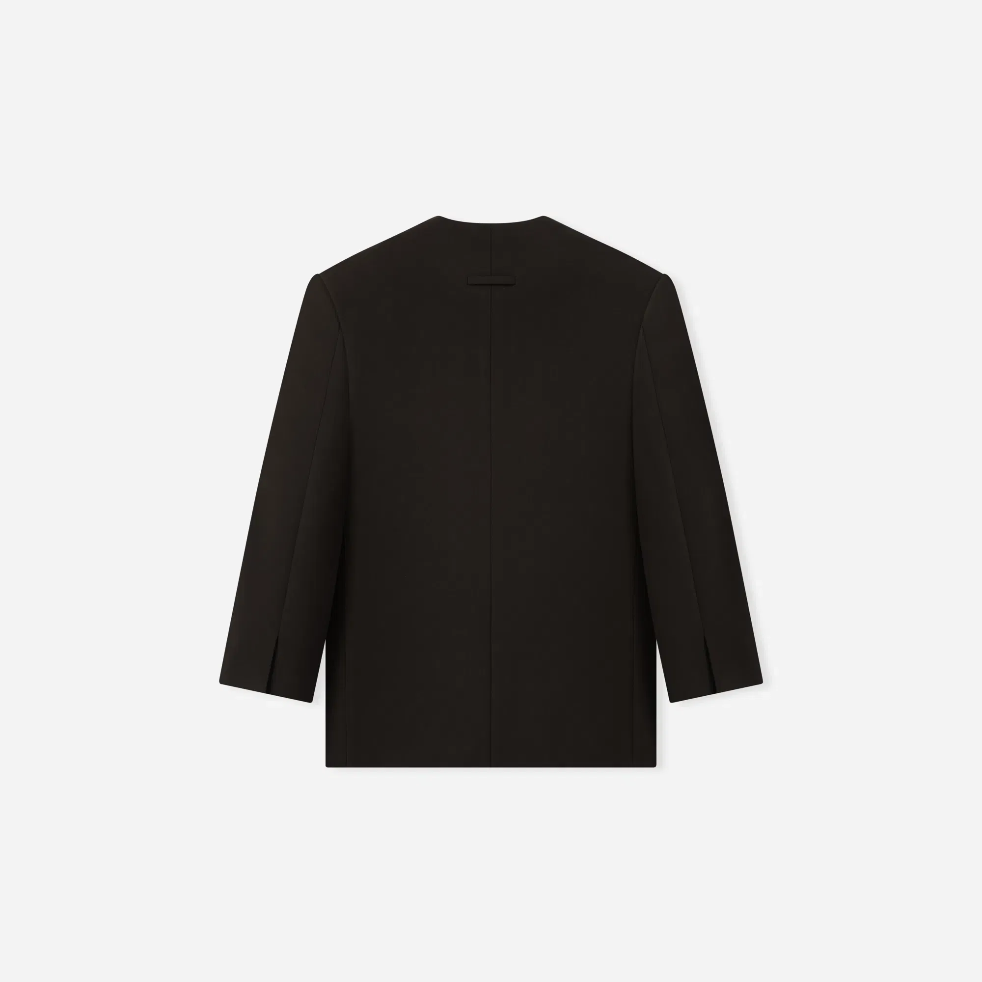 Fear Of God Double Weave Wool Crewneck Jacket Brown
