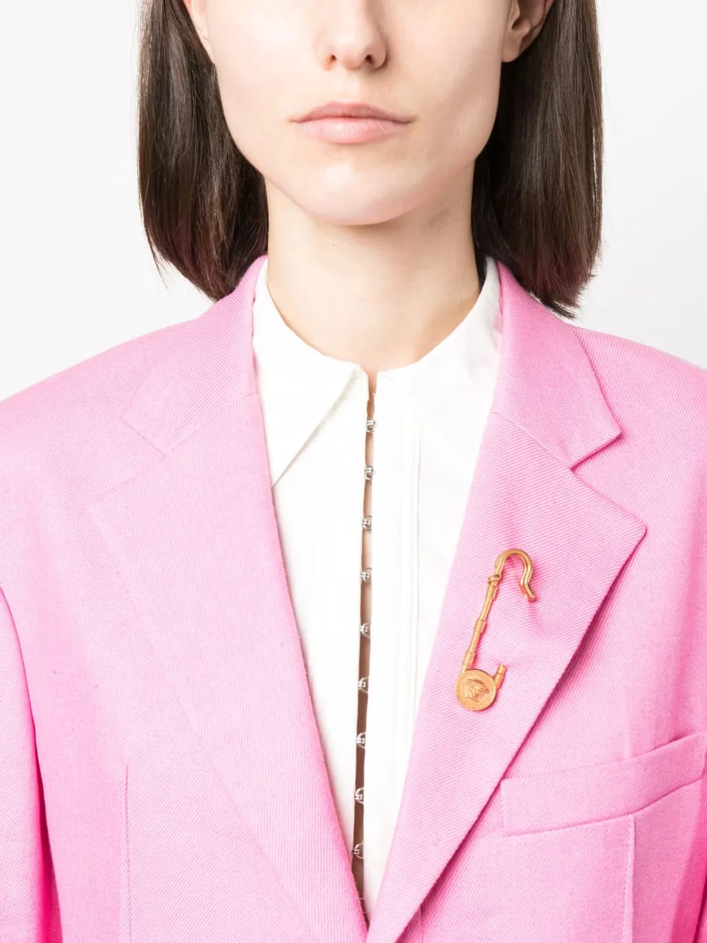 Safety-Pin Medusa brooch