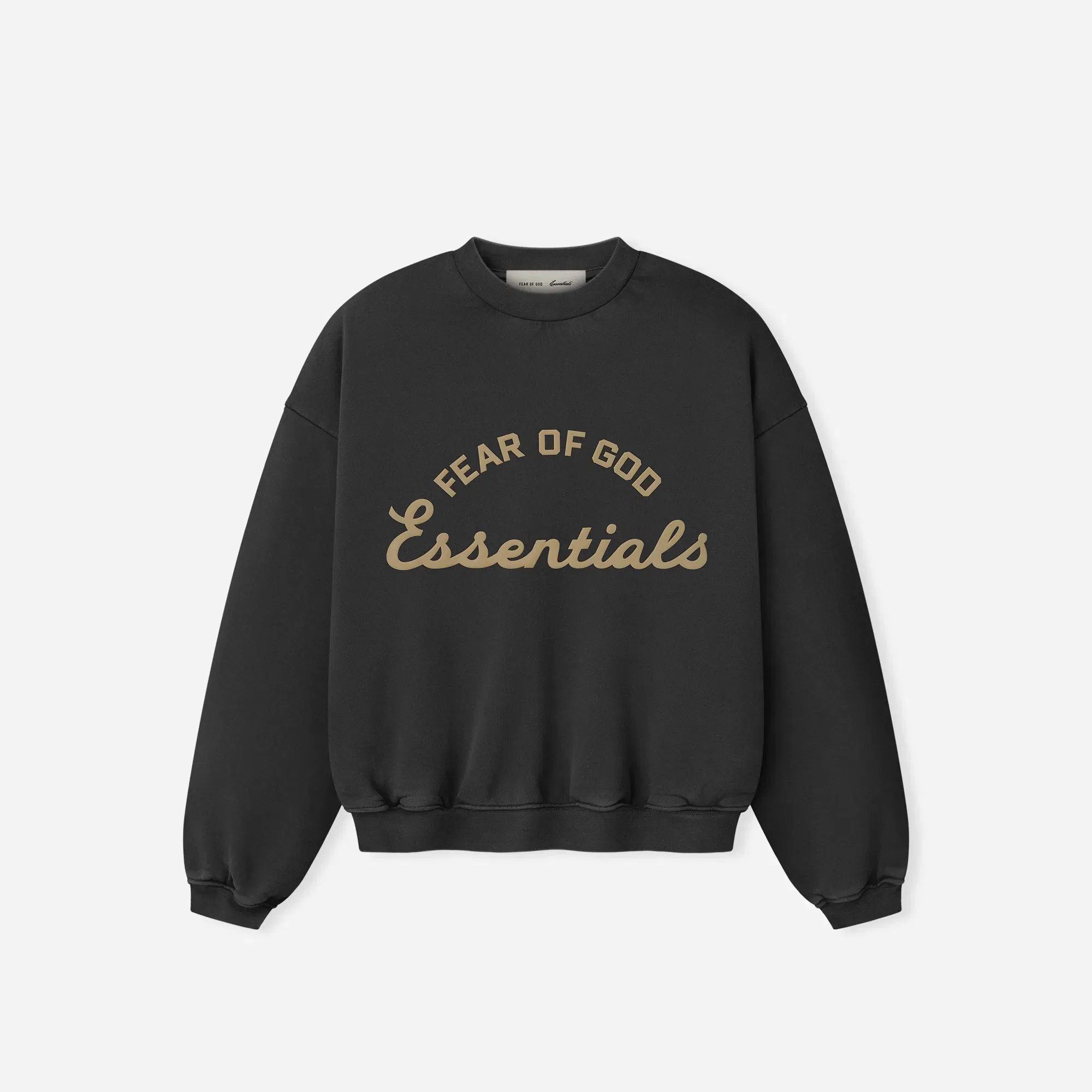 Fear Of God Essentials Kids Training 90s Crewneck Sweatshirt Faded Black