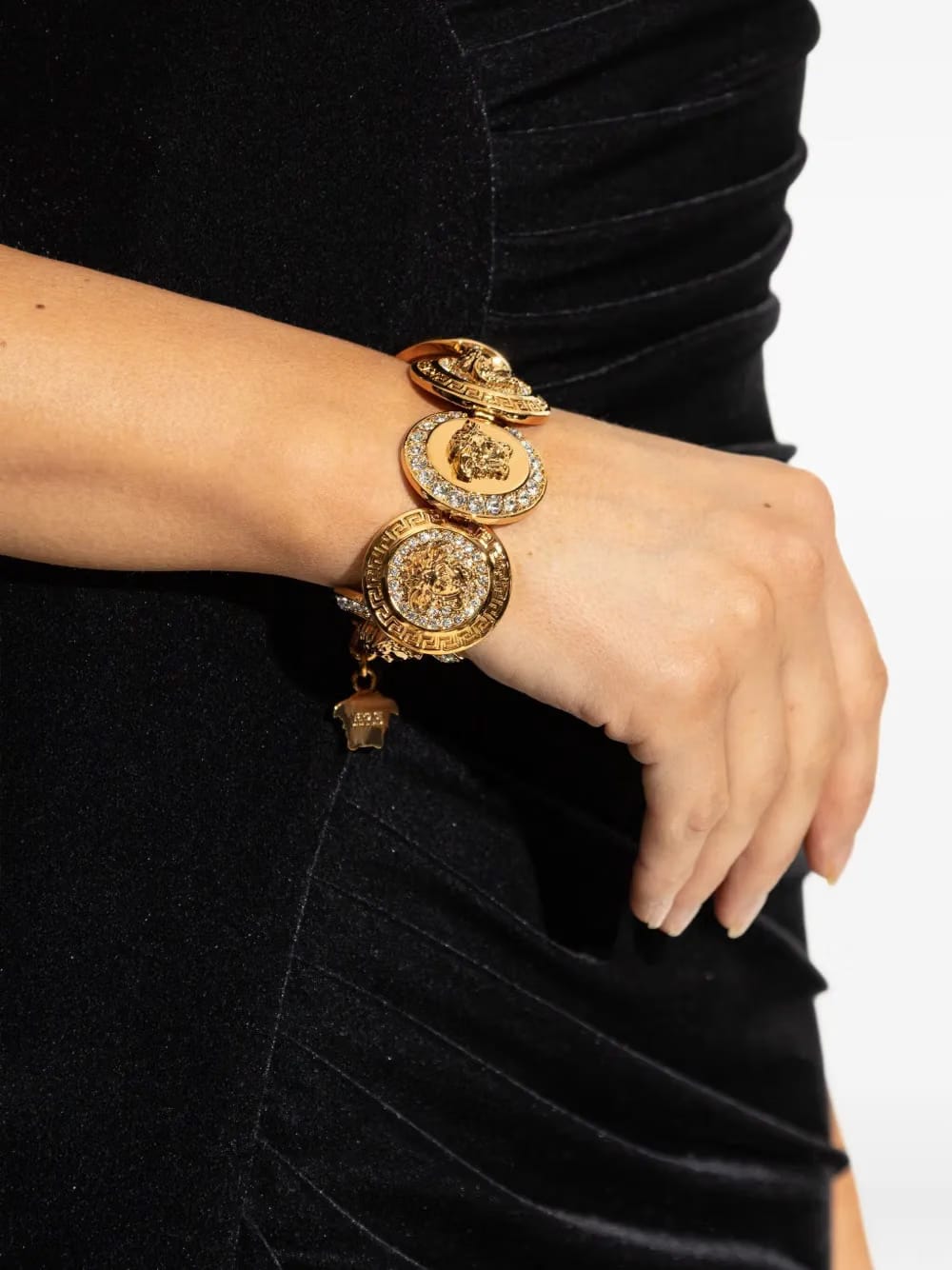 Medusa crystal-embellished bracelet