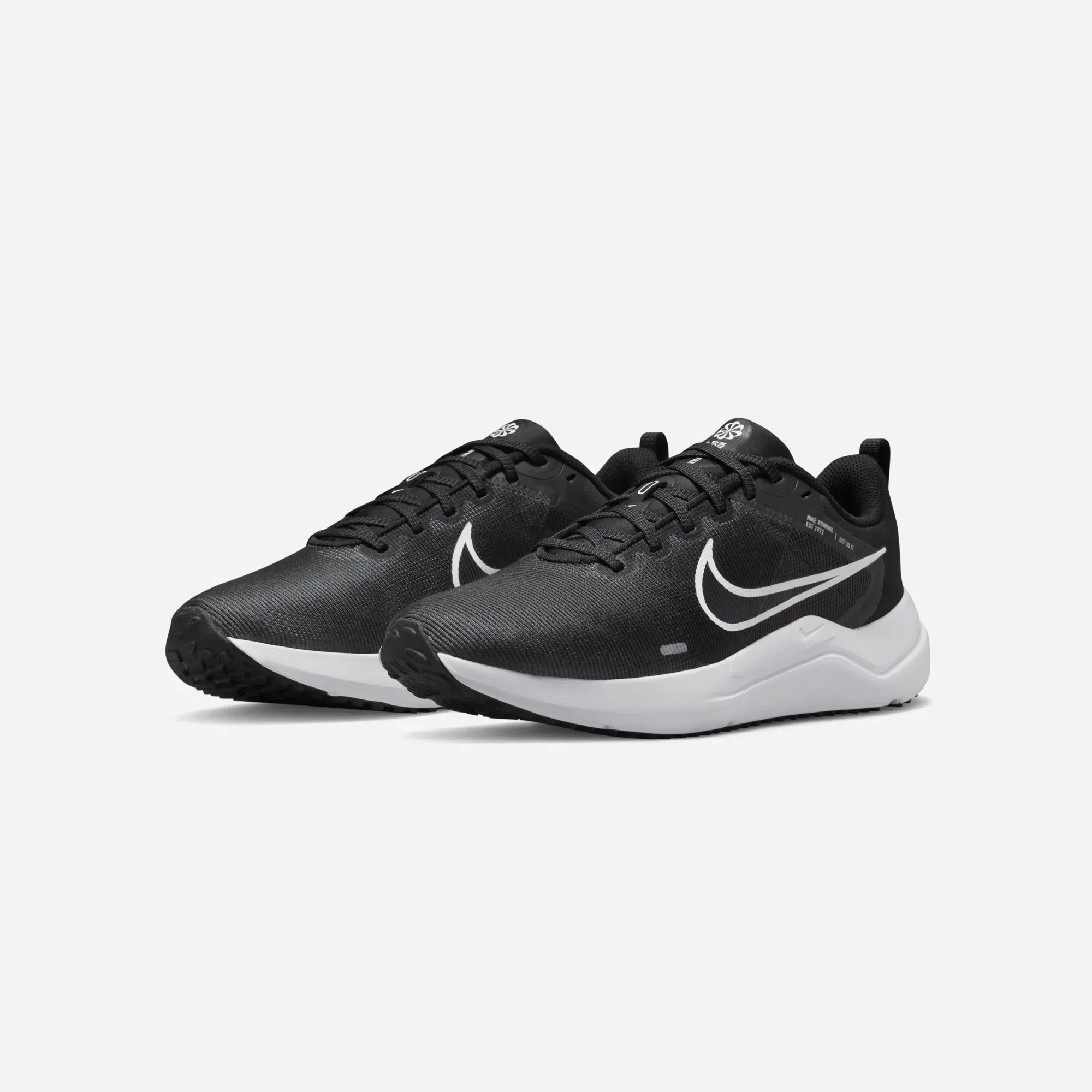 Nike Downshifter 12 Black Smoke Grey Pure Platinum White WMNS