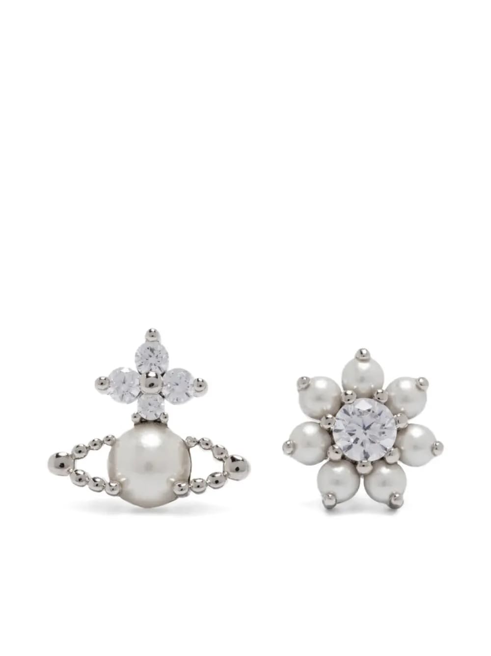pearl flower earrings